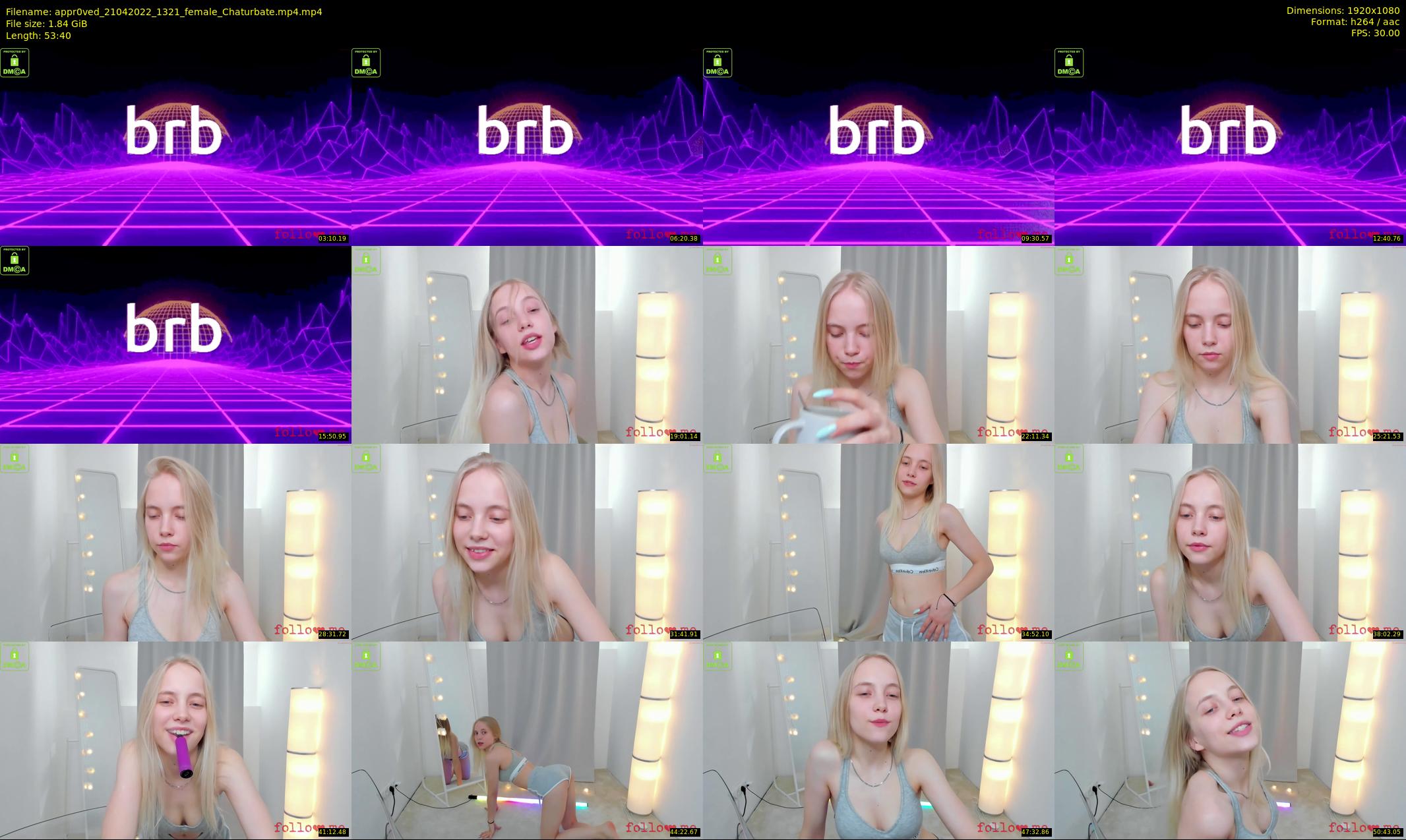 appr0ved — 54 minute Chaturbate female cam show recording, 1080p, Apr 21, 2022