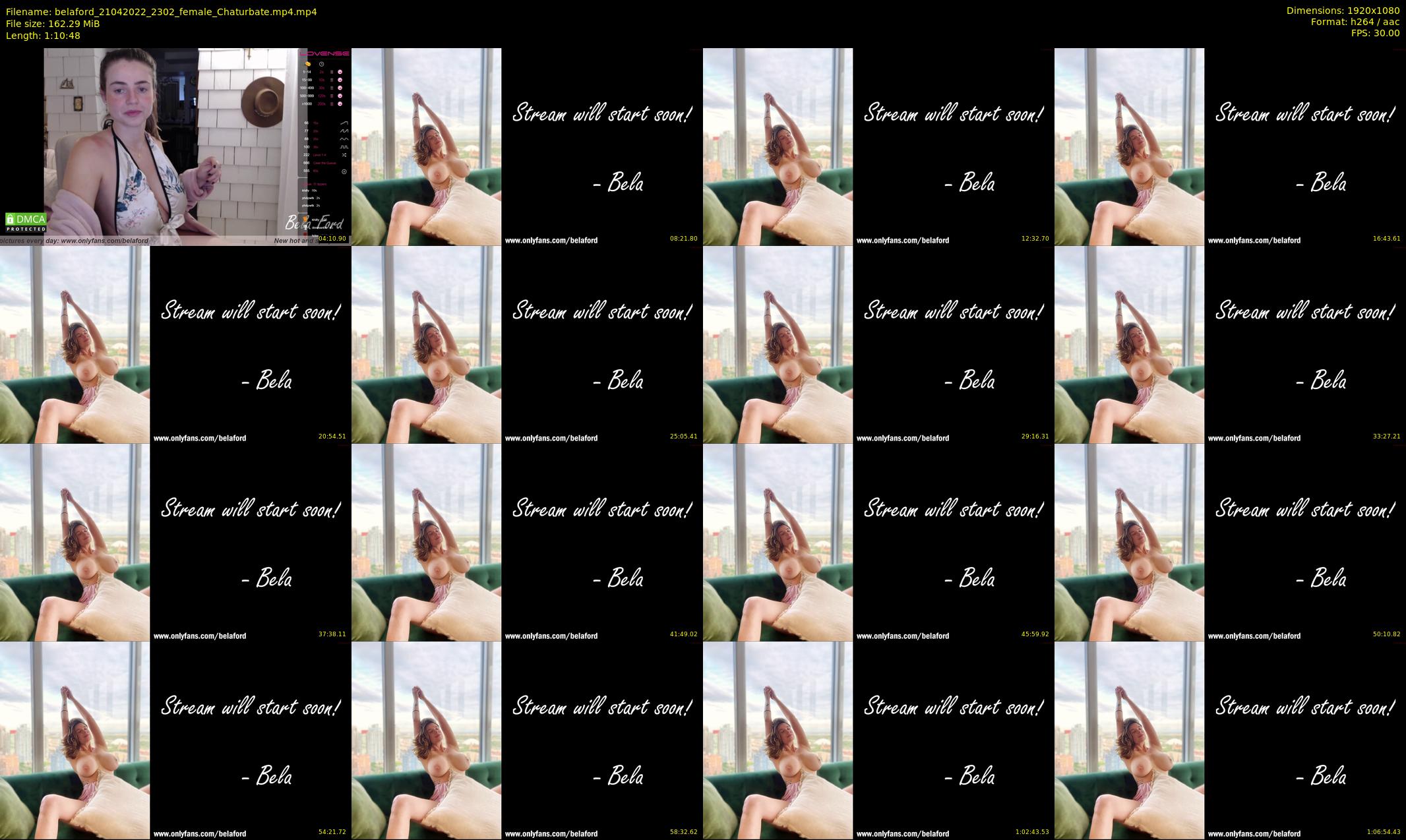 belaford — 71 minute Chaturbate female cam show recording, 1080p, Apr 21, 2022