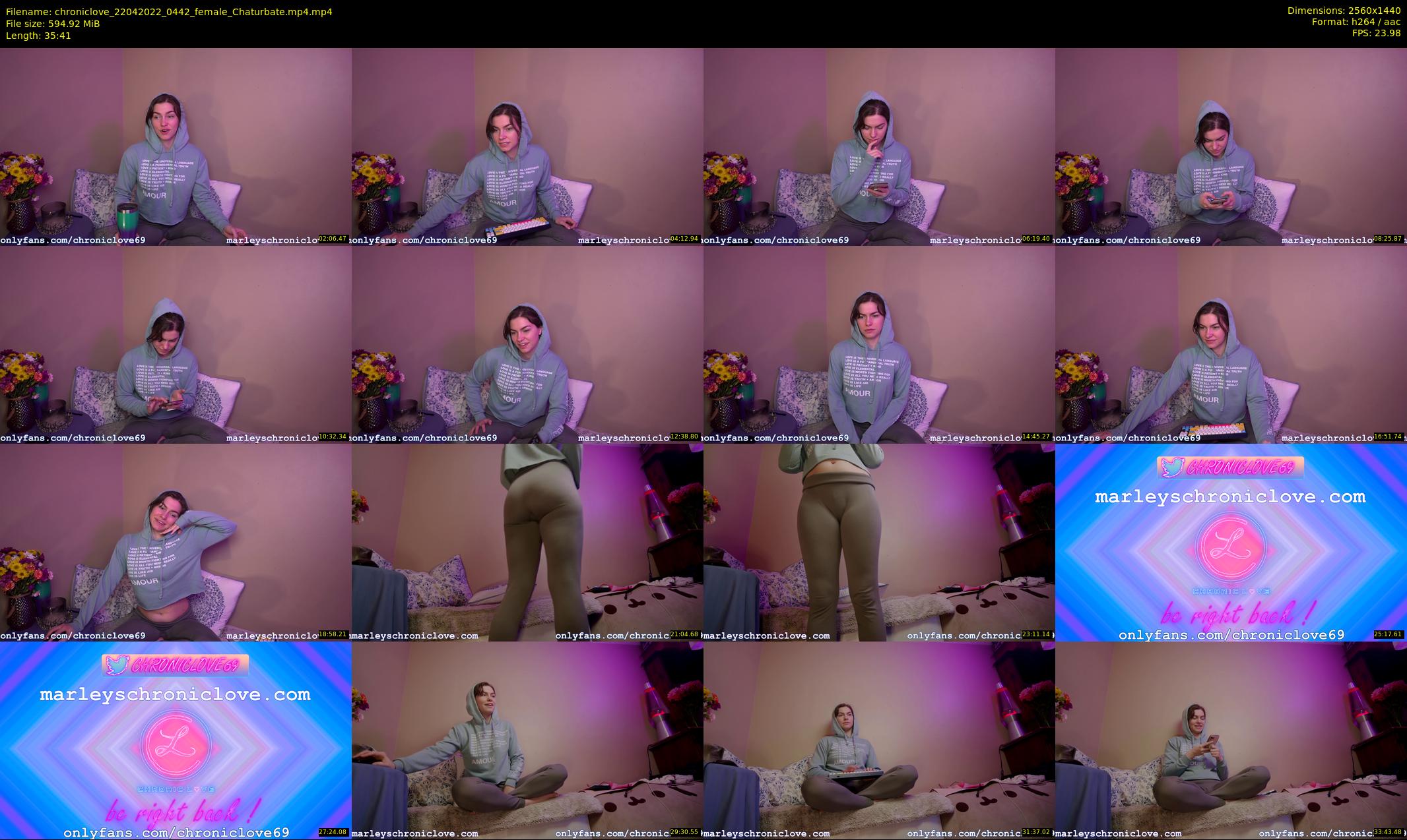 chroniclove — 36 minute Chaturbate female cam show recording, 1080p, Apr 22, 2022