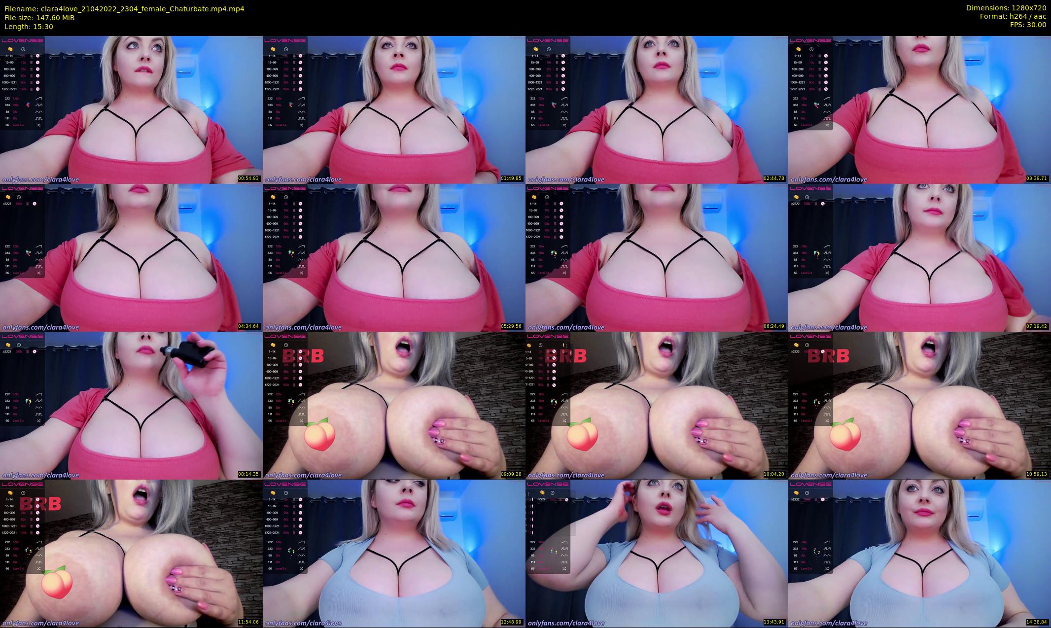 clara4love — 16 minute Chaturbate female cam show recording, 720p, Apr 21, 2022