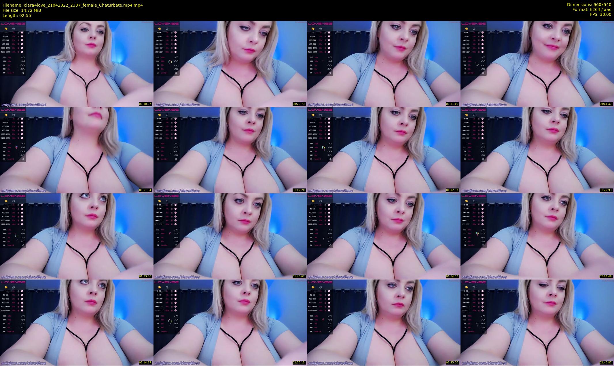 clara4love — 3 minute Chaturbate female cam show recording, 480p, Apr 21, 2022
