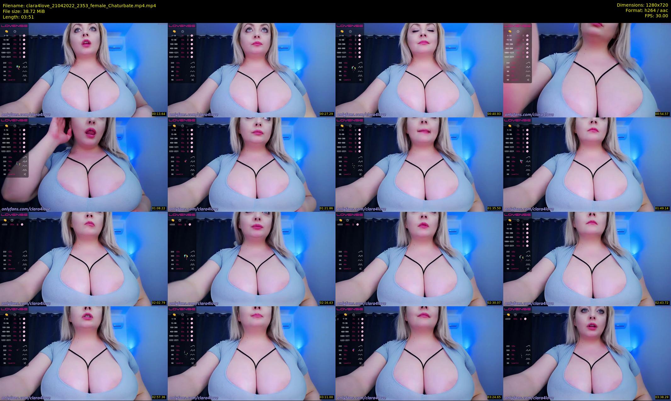 clara4love — 4 minute Chaturbate female cam show recording, 720p, Apr 21, 2022