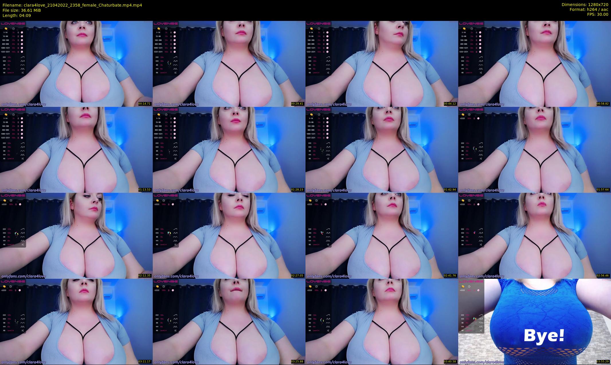 clara4love — 5 minute Chaturbate female cam show recording, 720p, Apr 21, 2022