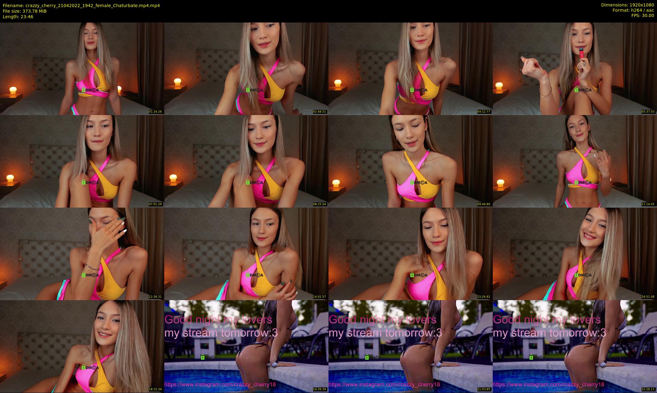 crazzy_cherry — 24 minute Chaturbate female cam show recording, 1080p, Apr 21, 2022