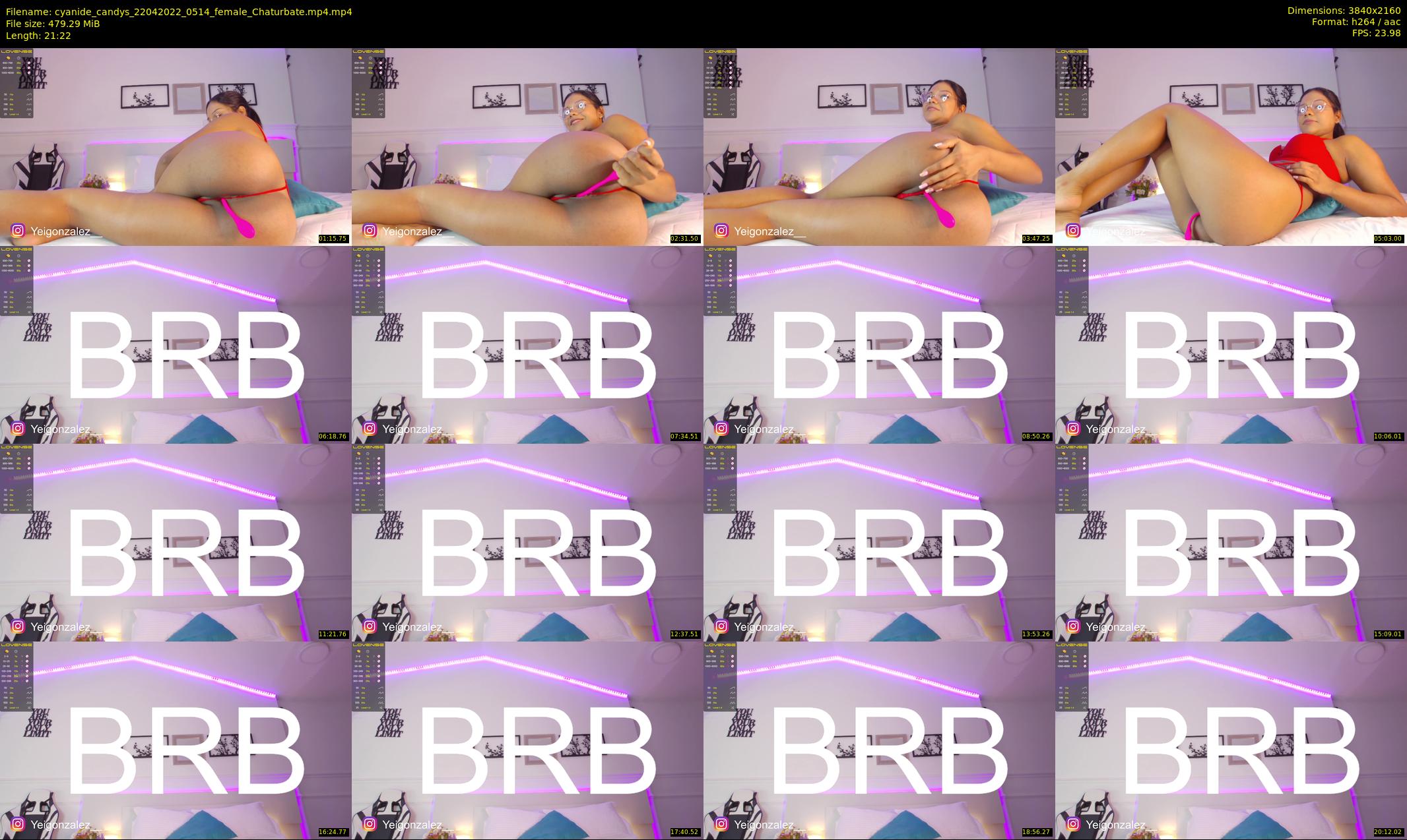 cyanide_candys — 22 minute Chaturbate female cam show recording, 4K, Apr 22, 2022