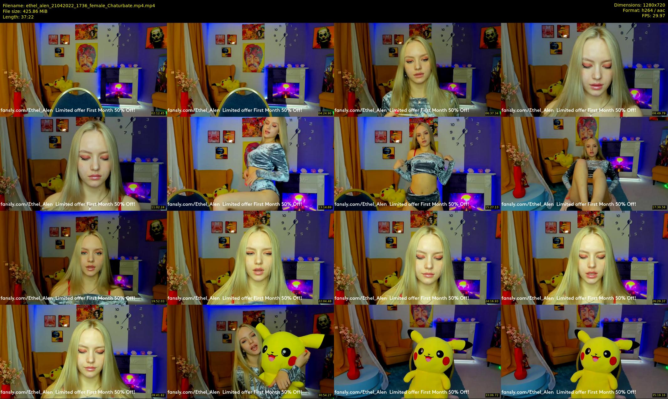 ethel_alen — 38 minute Chaturbate female cam show recording, 720p, Apr 21, 2022
