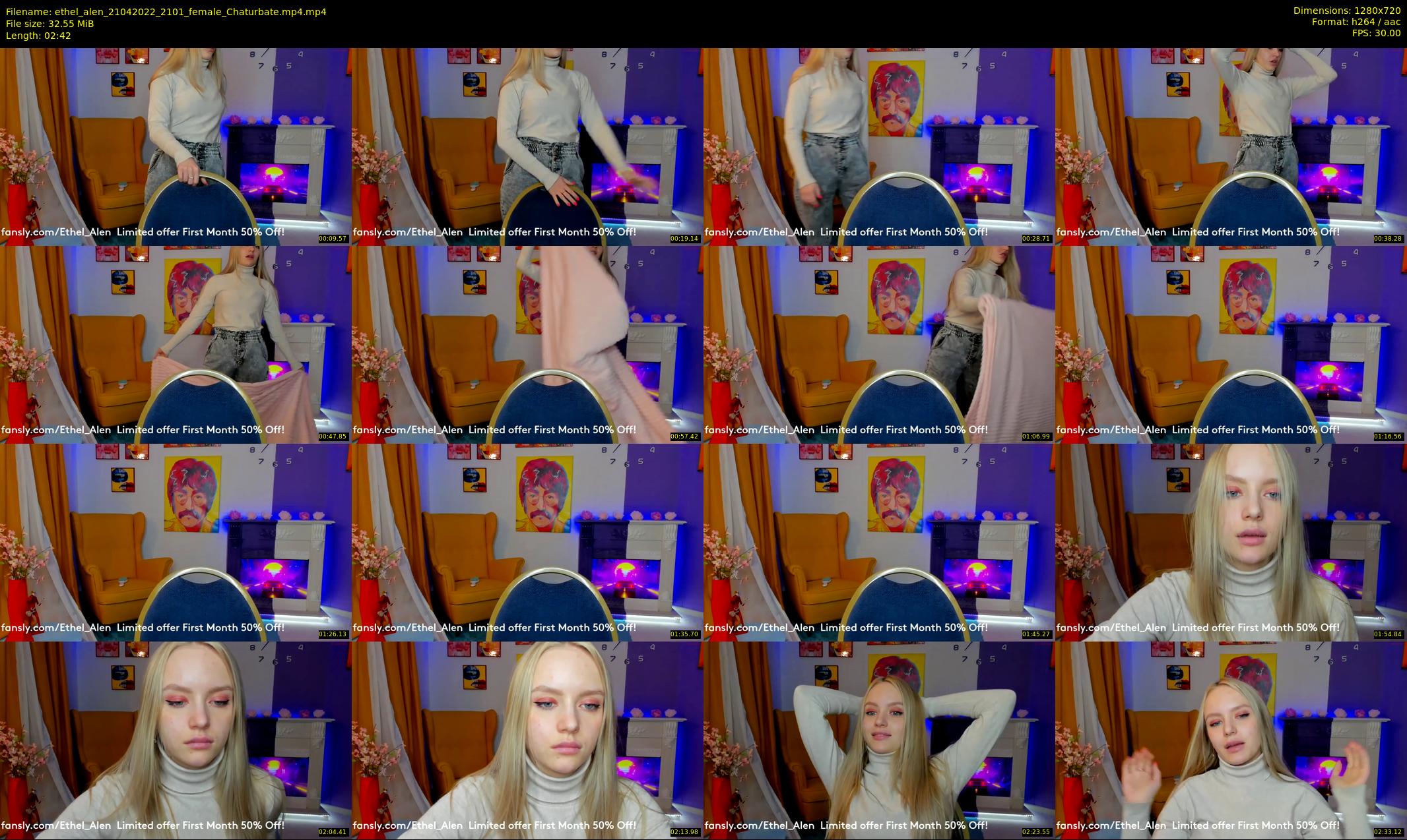 ethel_alen — 3 minute Chaturbate female cam show recording, 720p, Apr 21, 2022