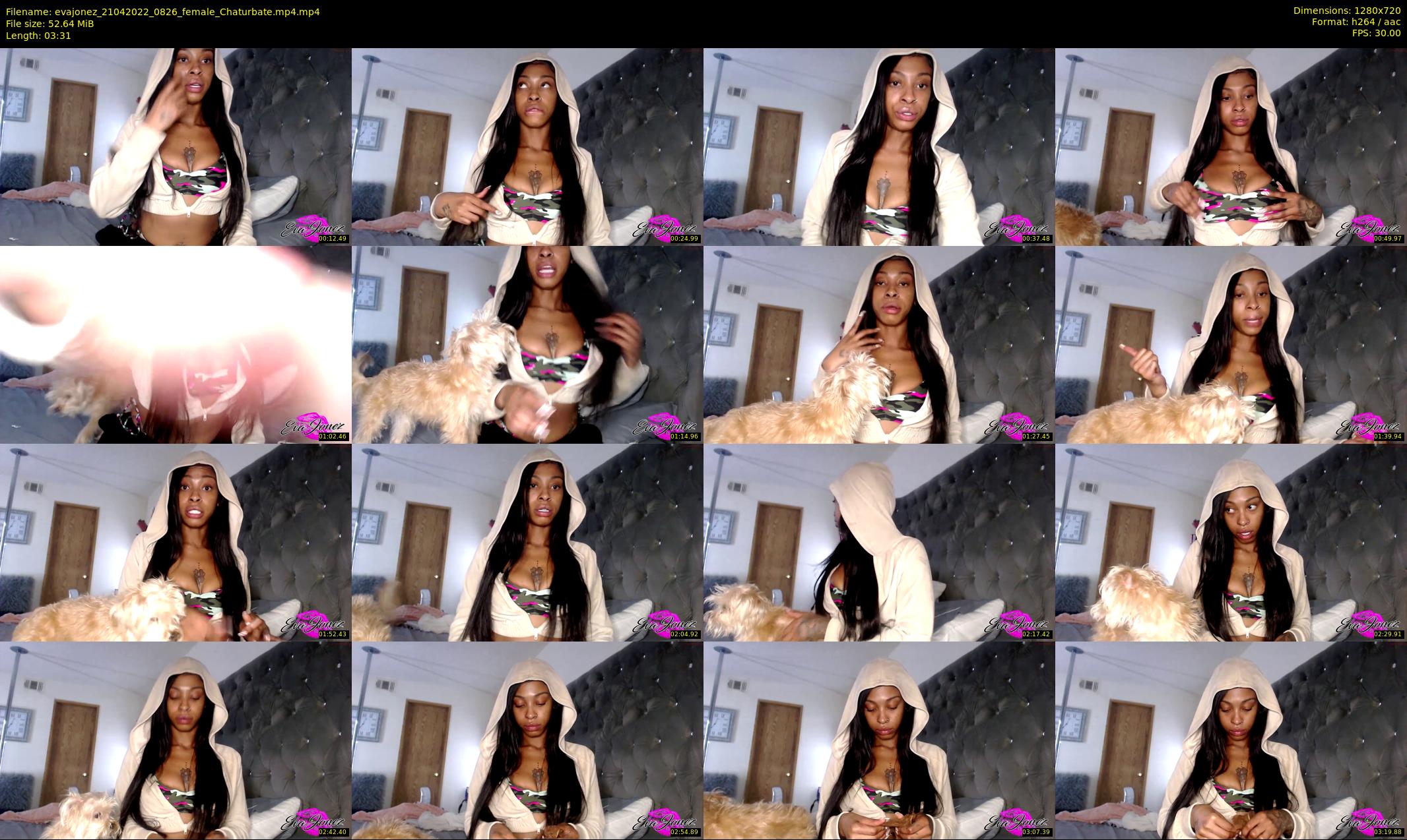 evajonez — 4 minute Chaturbate female cam show recording, 720p, Apr 21, 2022