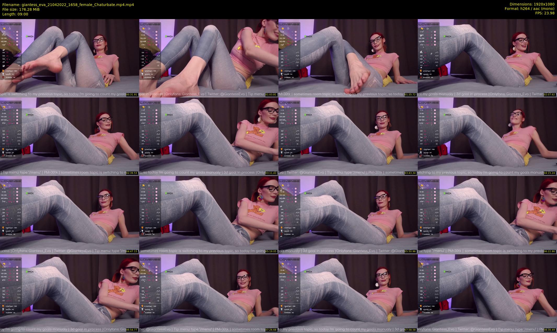 giantess_eva — 9 minute Chaturbate female cam show recording, 1080p, Apr 21, 2022