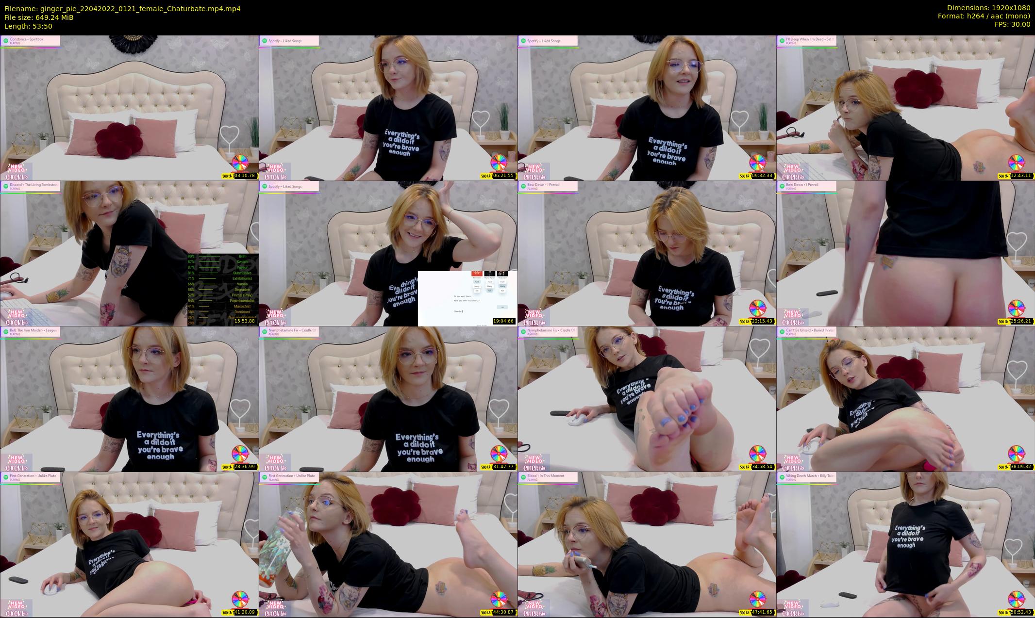 ginger_pie — 54 minute Chaturbate female cam show recording, 1080p, Apr 22, 2022