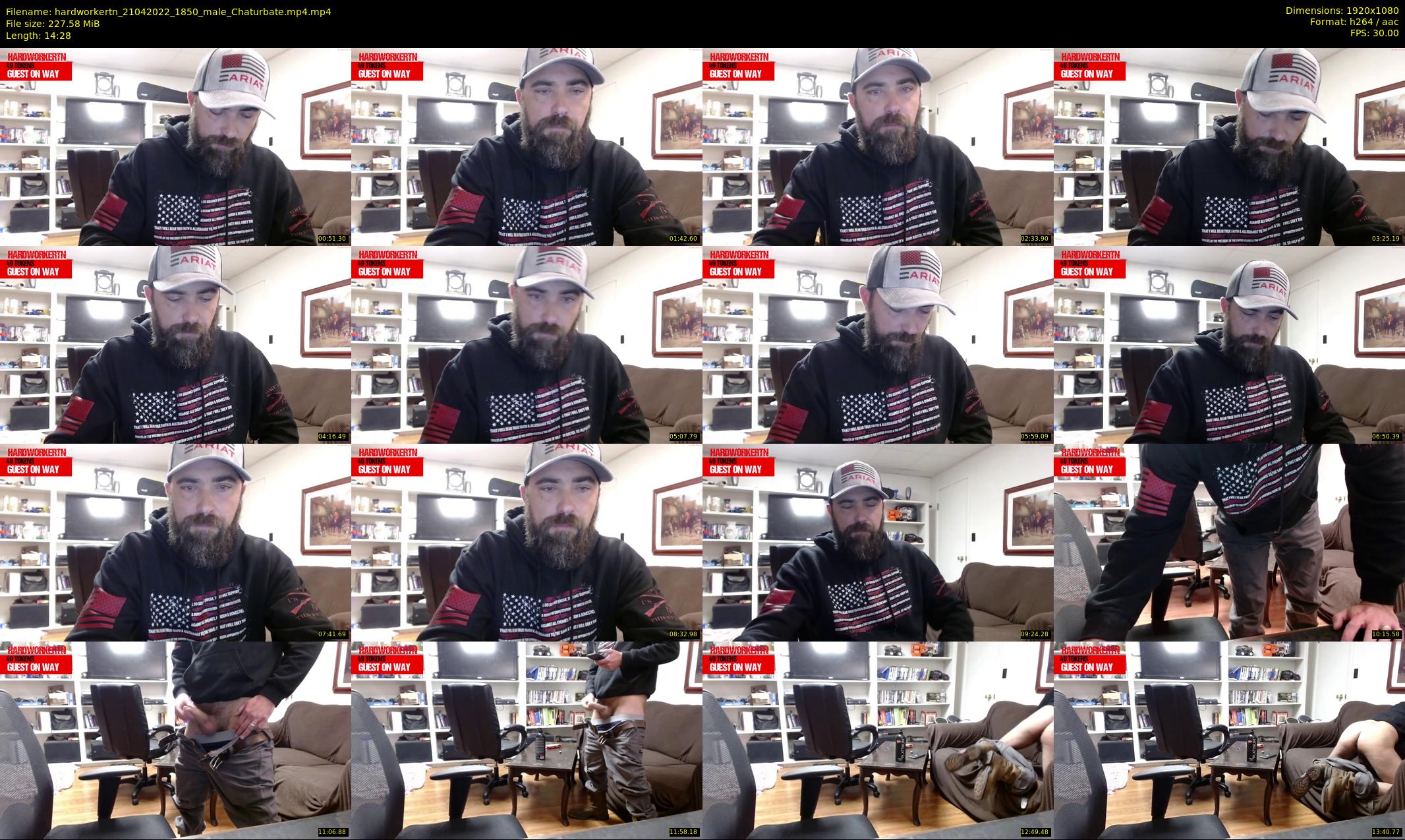 hardworkertn — 15 minute Chaturbate male cam show recording, 1080p, Apr 21, 2022
