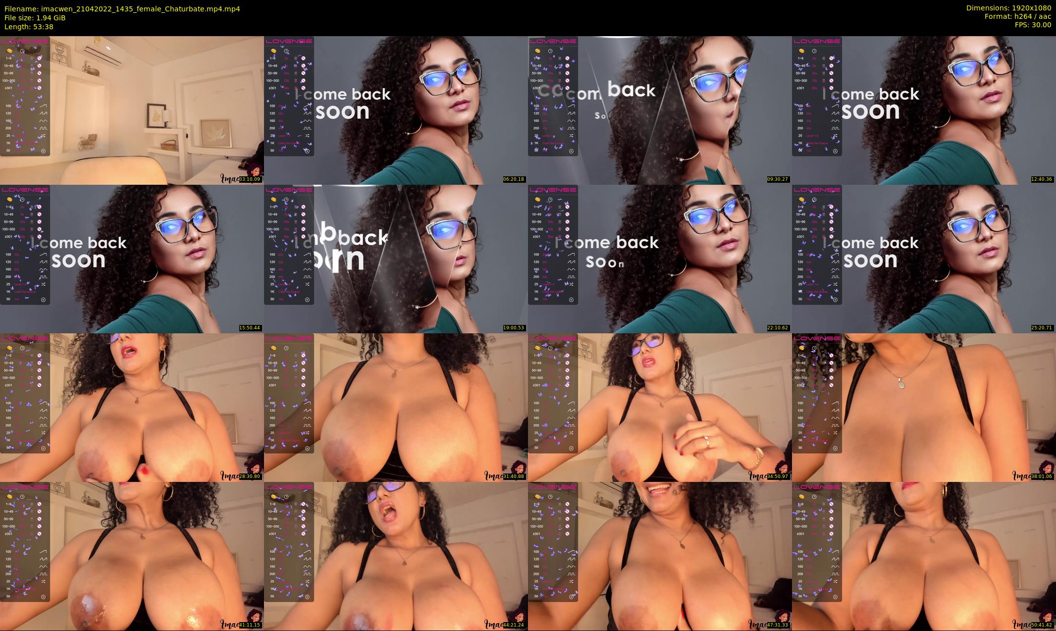 imacwen — 54 minute Chaturbate female cam show recording, 1080p, Apr 21, 2022
