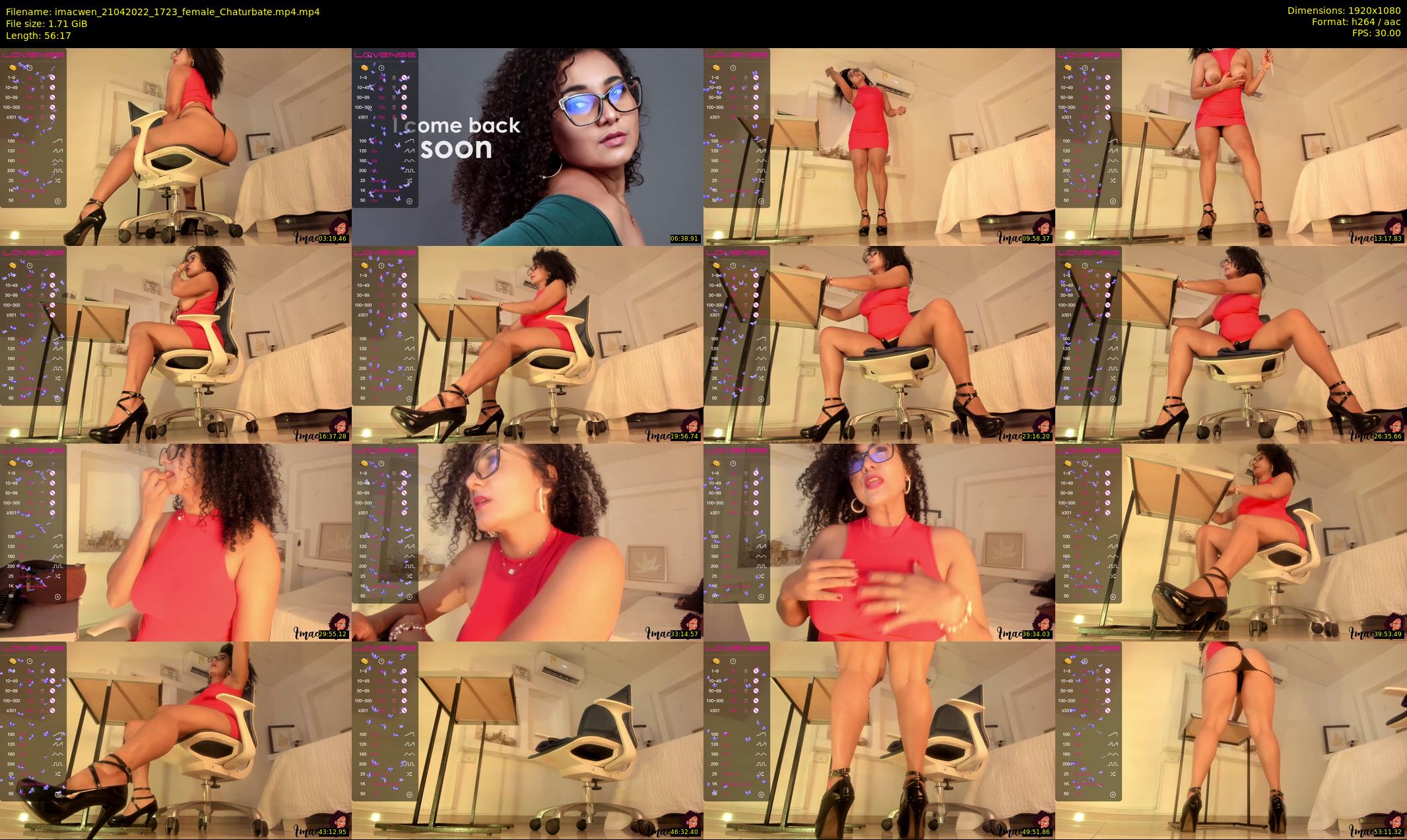 imacwen — 57 minute Chaturbate female cam show recording, 1080p, Apr 21, 2022