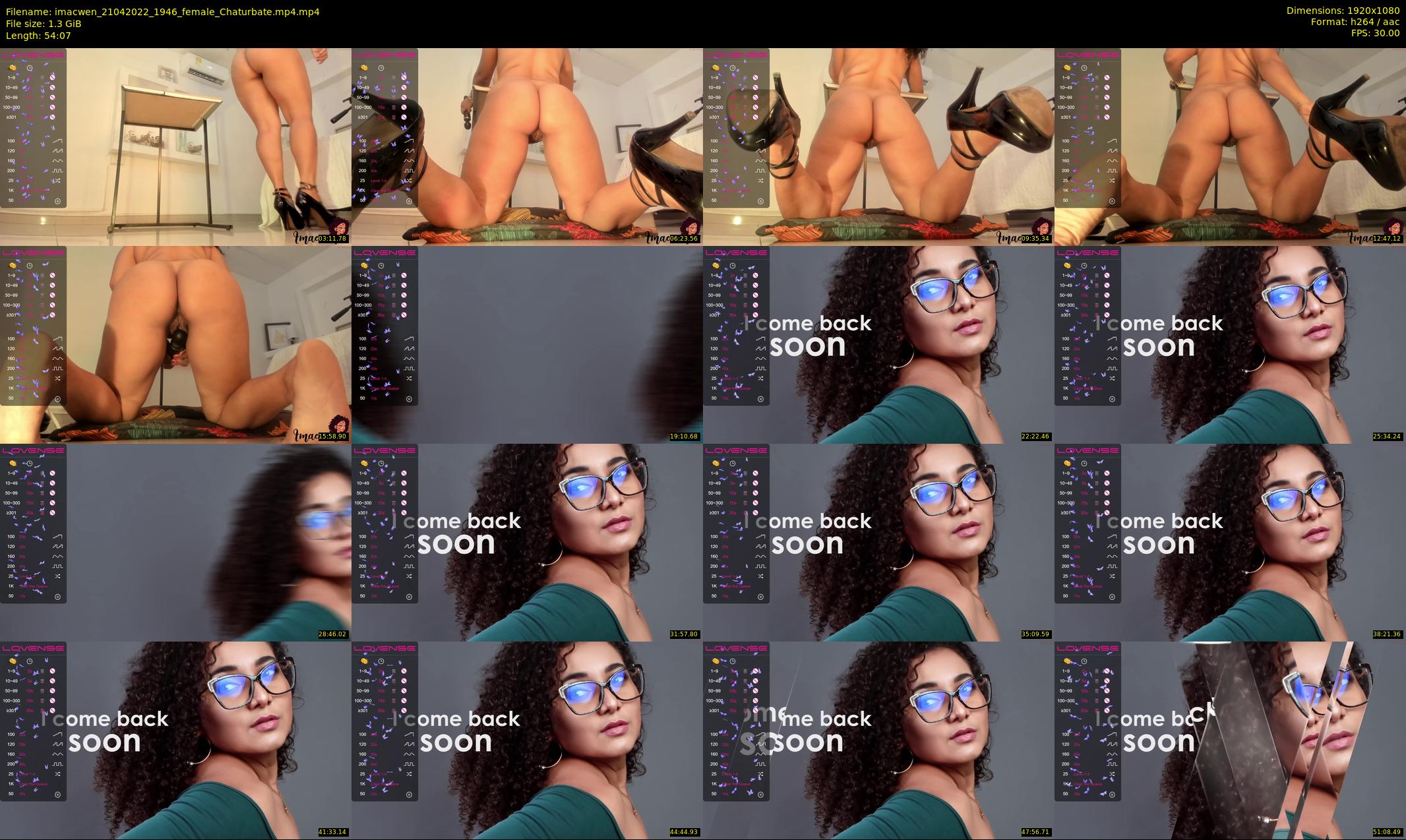 imacwen — 55 minute Chaturbate female cam show recording, 1080p, Apr 21, 2022