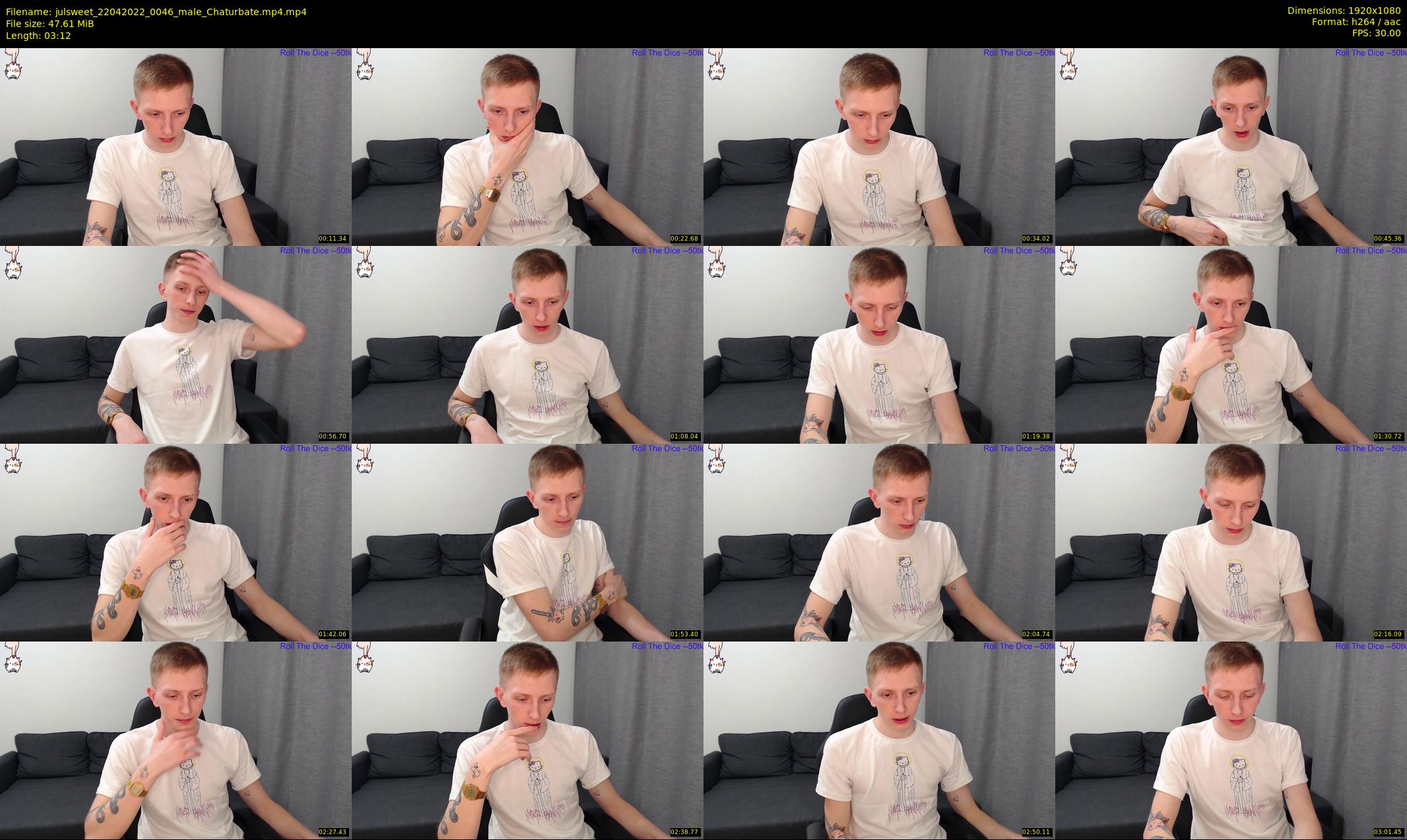 julsweet — 4 minute Chaturbate male cam show recording, 1080p, Apr 22, 2022