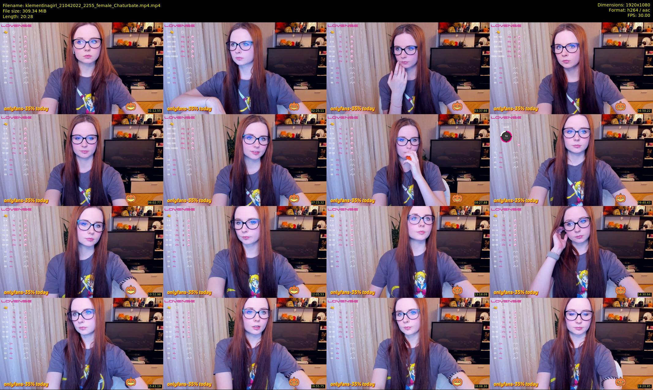 klementinagirl — 21 minute Chaturbate female cam show recording, 1080p, Apr 21, 2022