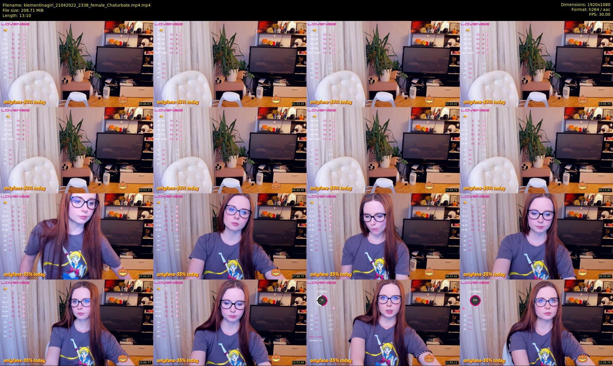 klementinagirl — 14 minute Chaturbate female cam show recording, 1080p, Apr 21, 2022