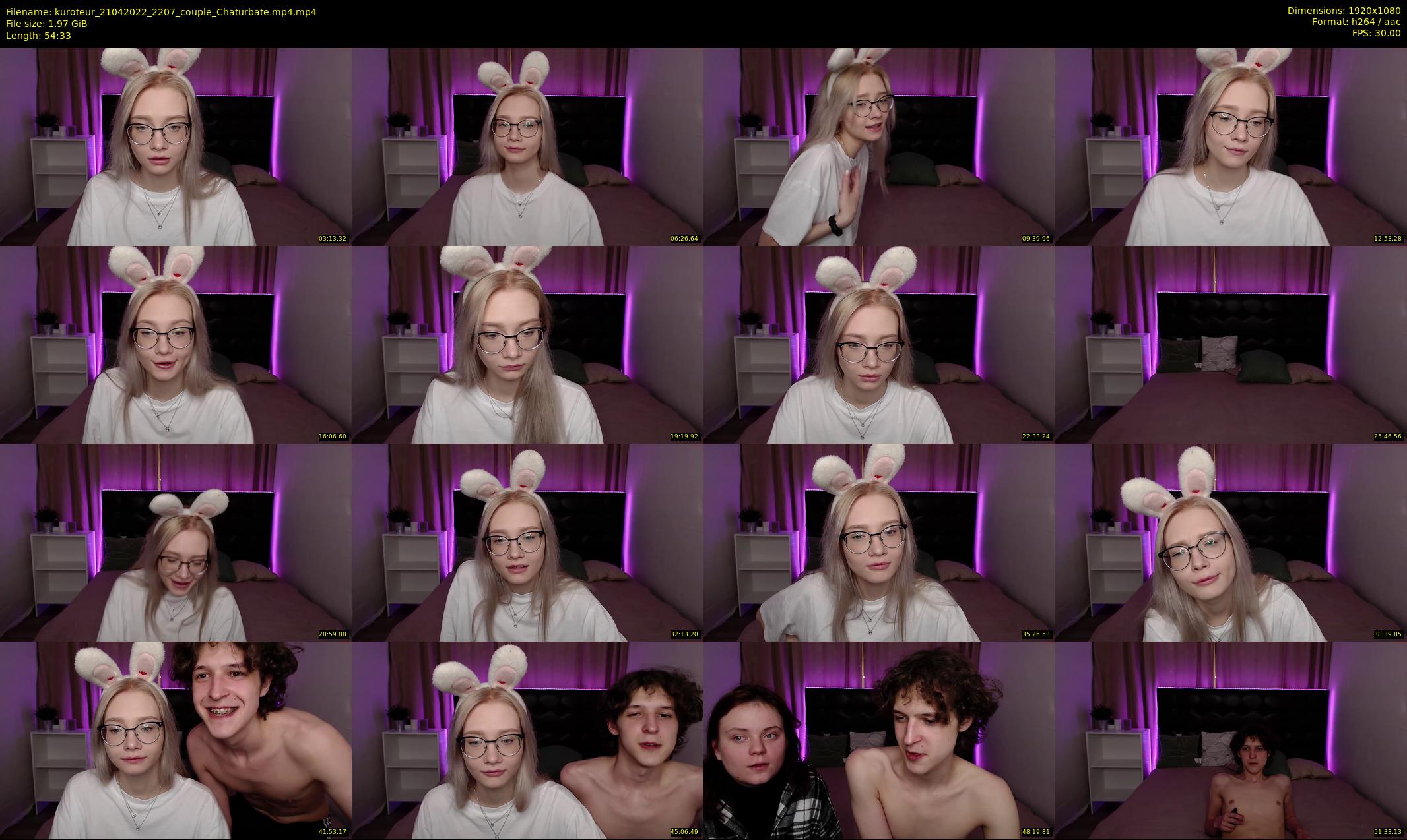kuroteur — 55 minute Chaturbate couple cam show recording, 1080p, Apr 21, 2022