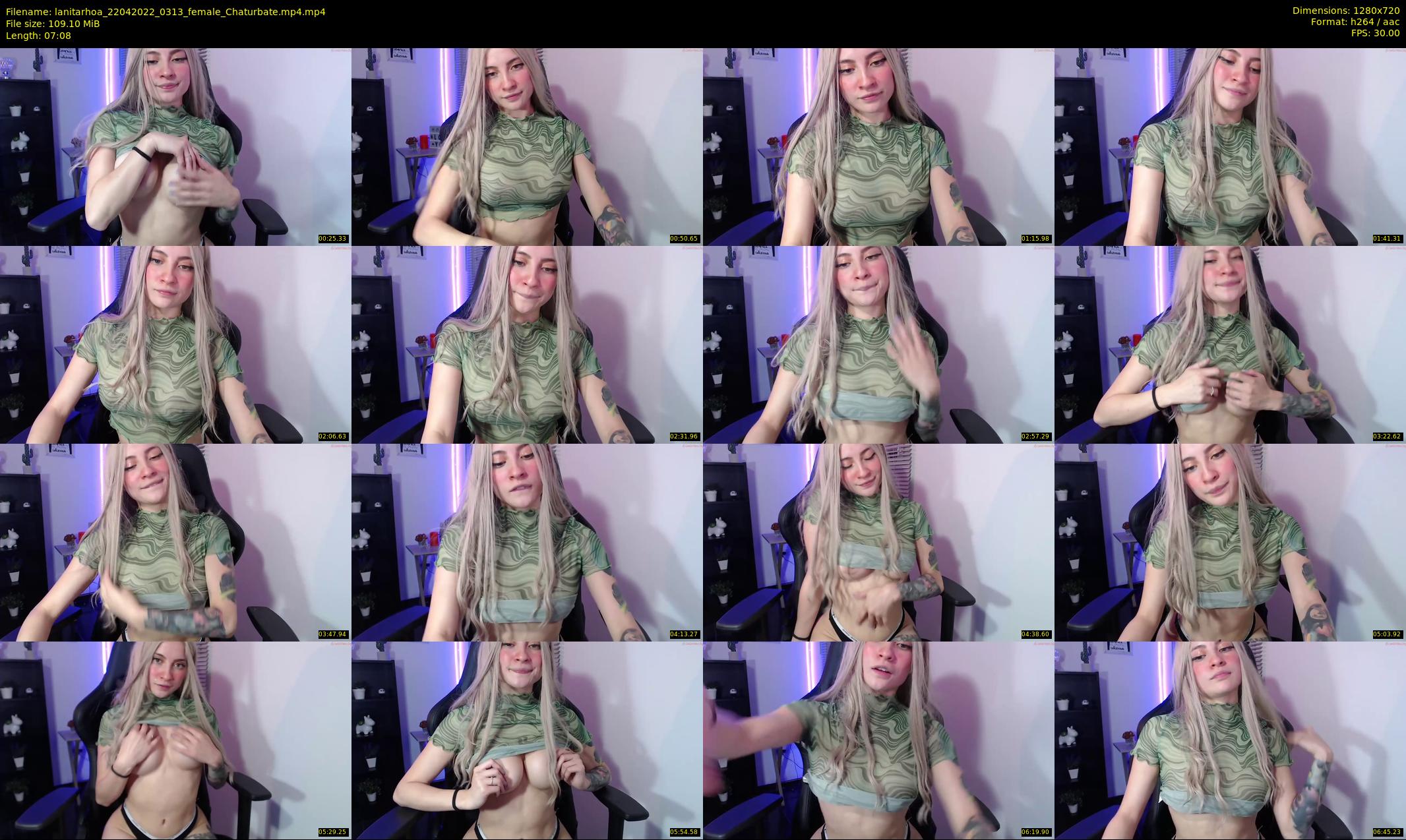 lanitarhoa — 8 minute Chaturbate female cam show recording, 720p, Apr 22, 2022