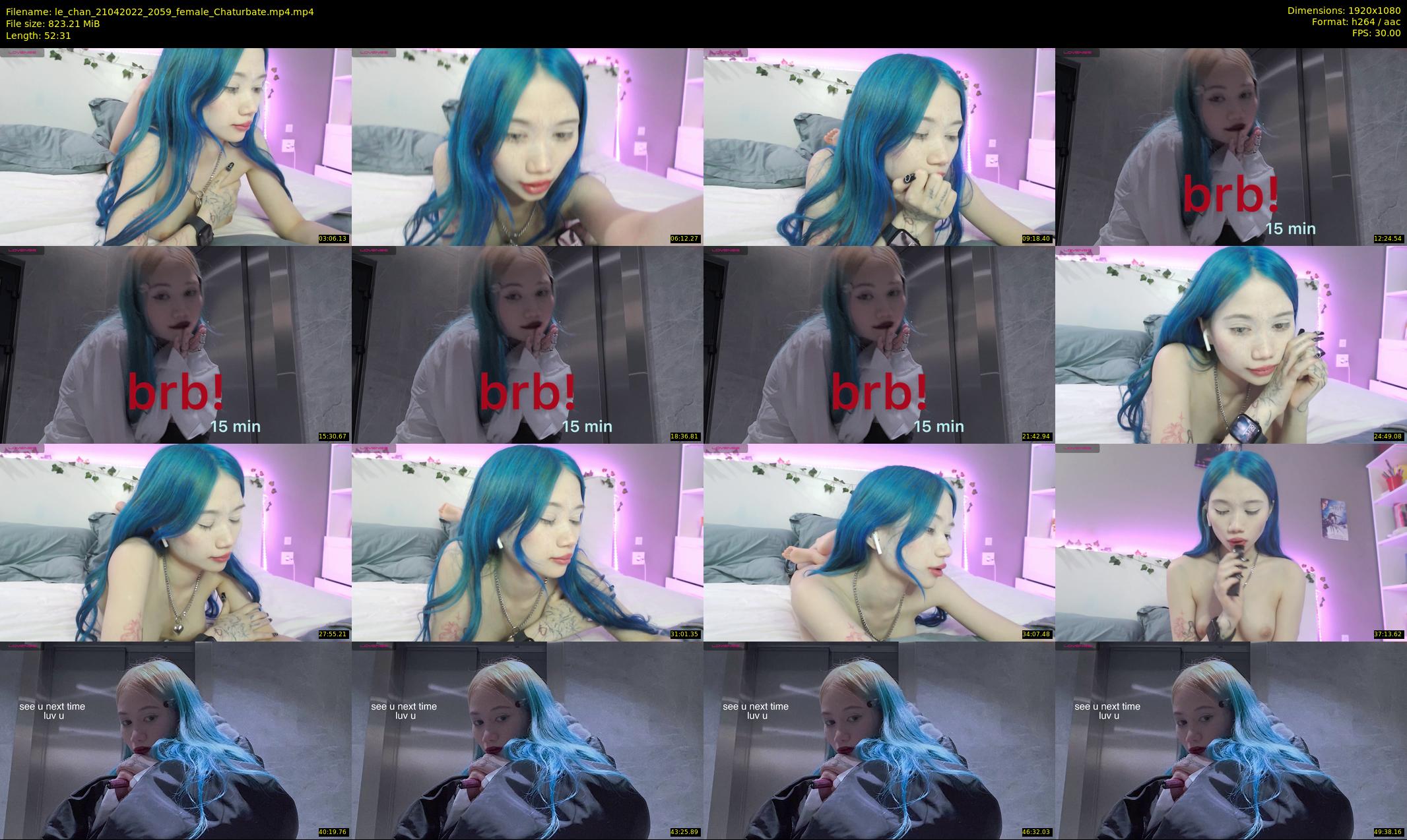 le_chan — 53 minute Chaturbate female cam show recording, 1080p, Apr 21, 2022