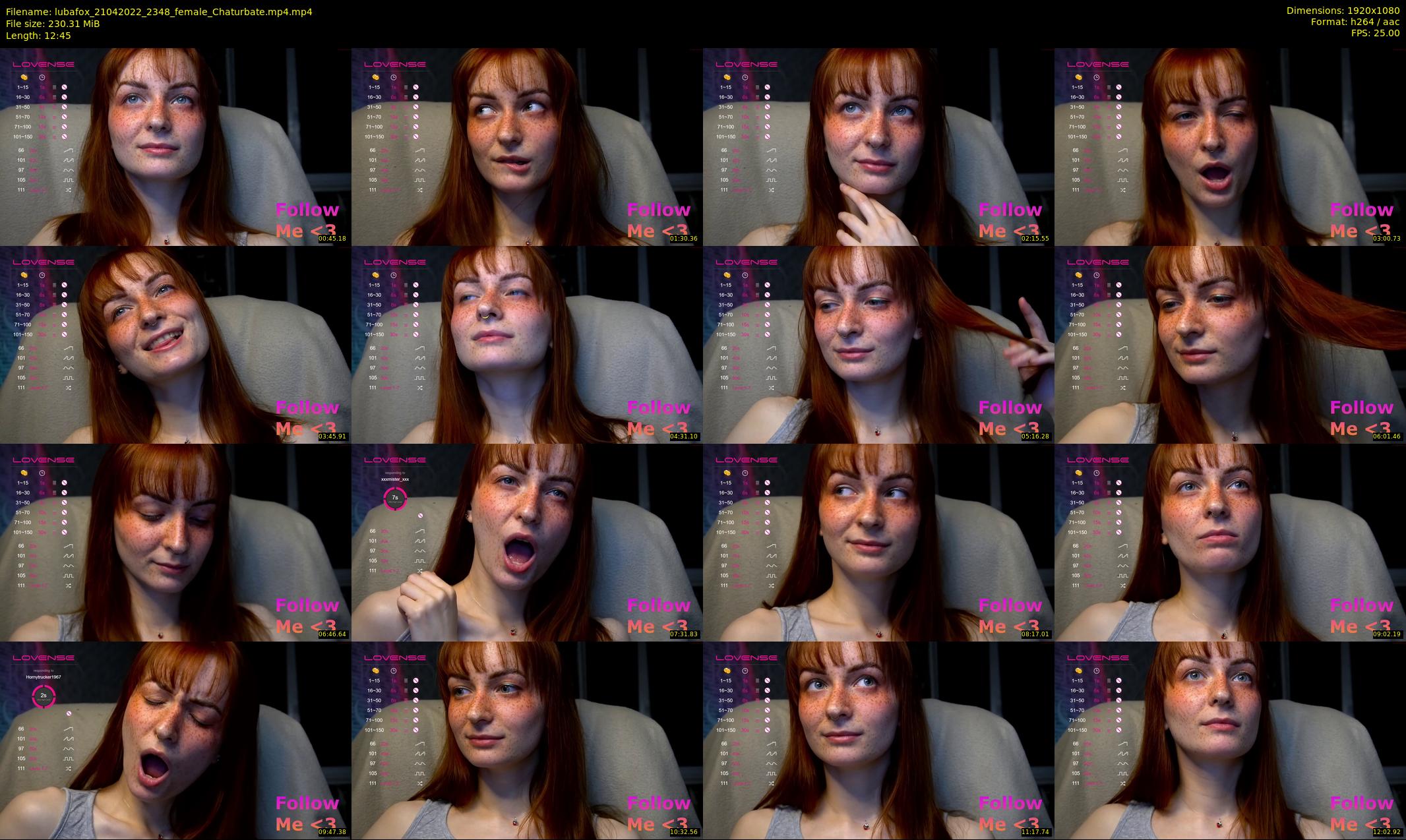 lubafox — 13 minute Chaturbate female cam show recording, 1080p, Apr 21, 2022