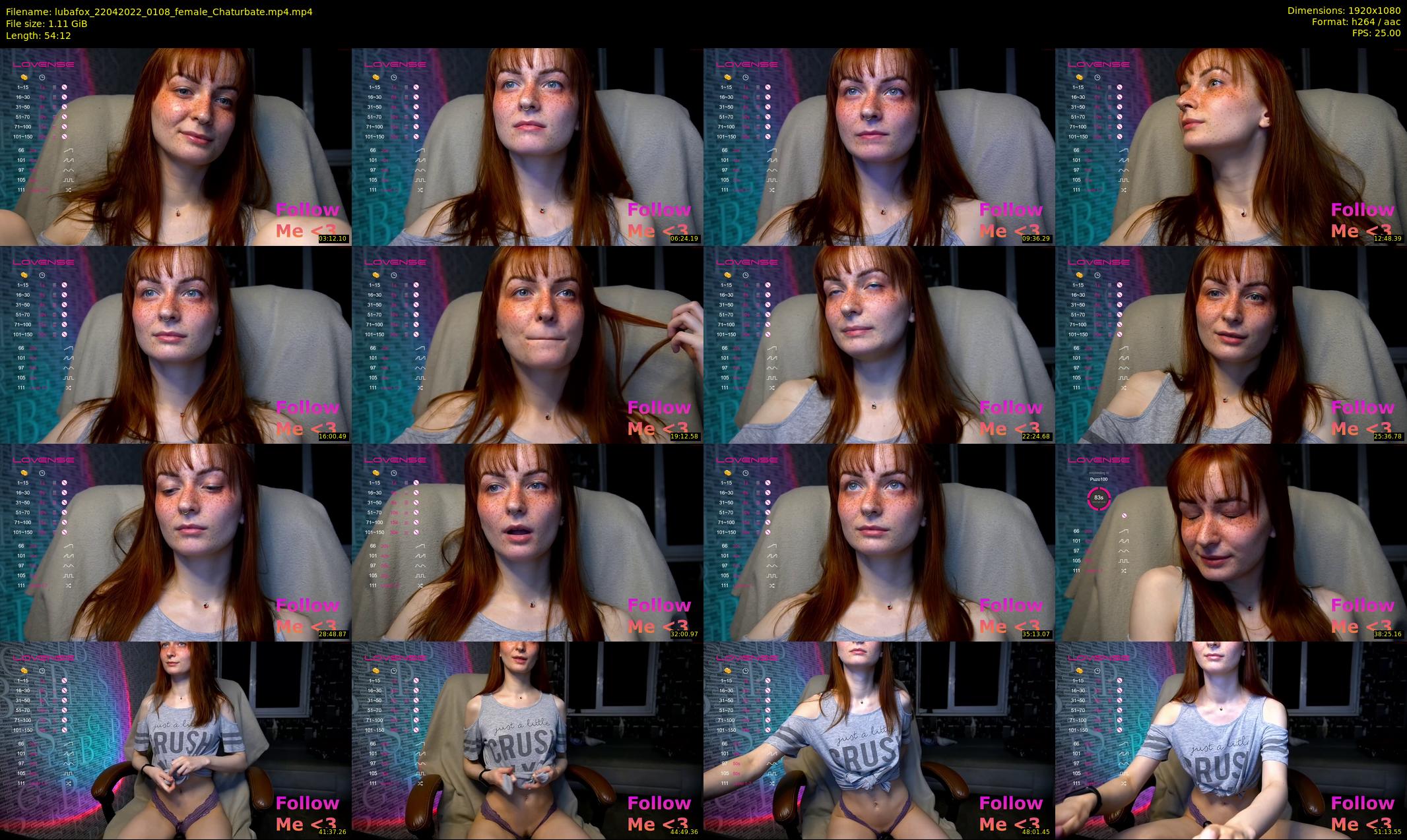 lubafox — 55 minute Chaturbate female cam show recording, 1080p, Apr 22, 2022