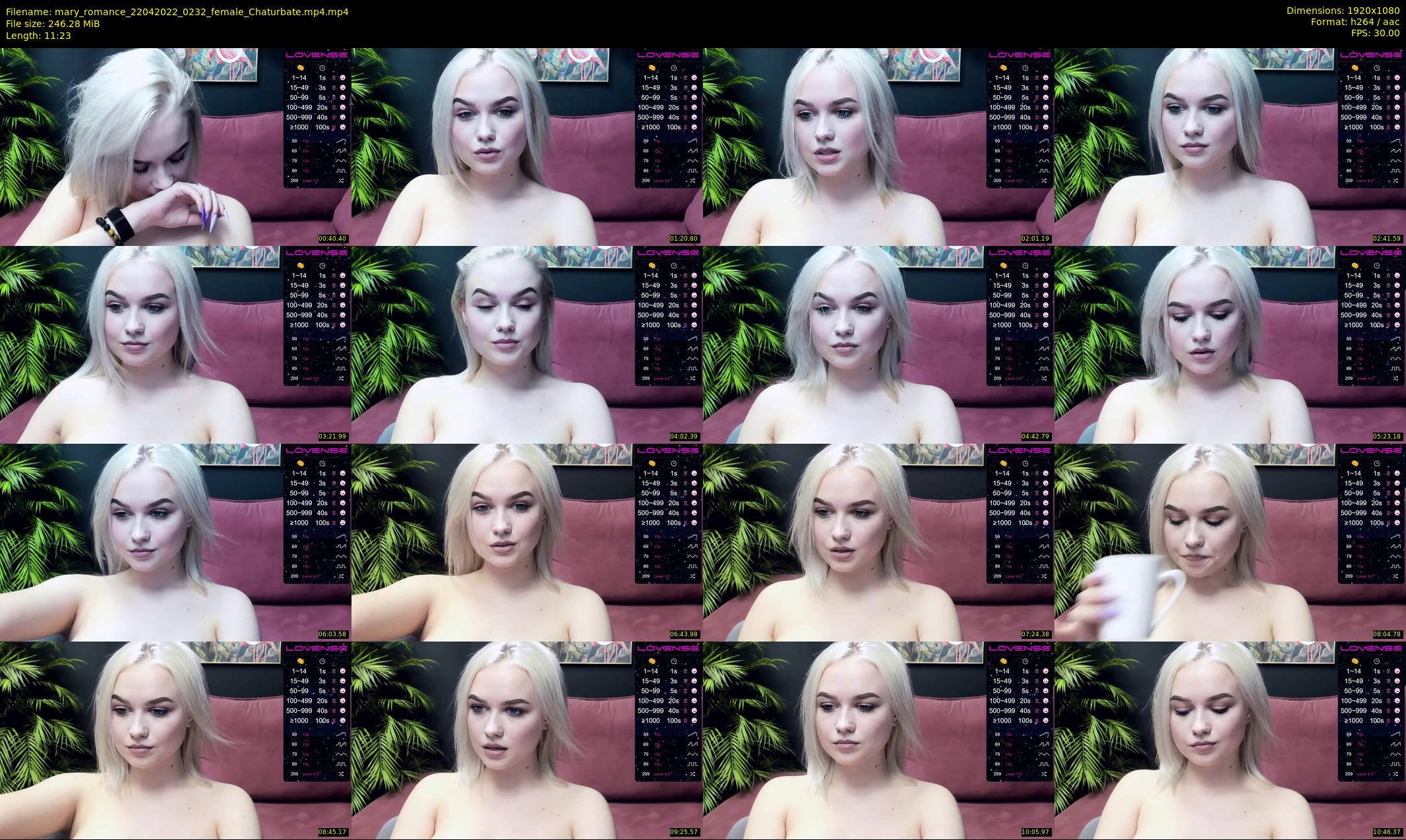 mary_romance — 12 minute Chaturbate female cam show recording, 1080p, Apr 22, 2022