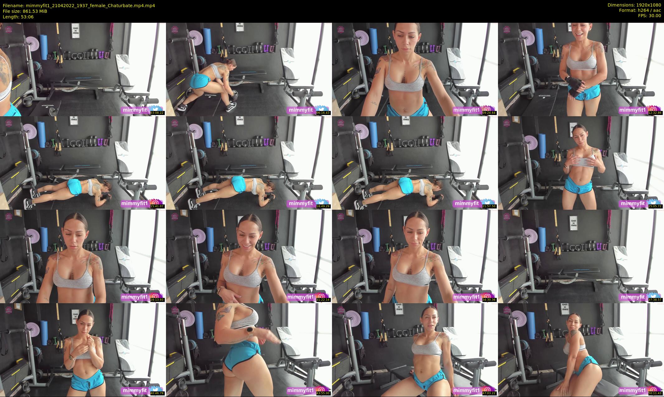 mimmyfit1 — 54 minute Chaturbate female cam show recording, 1080p, Apr 21, 2022