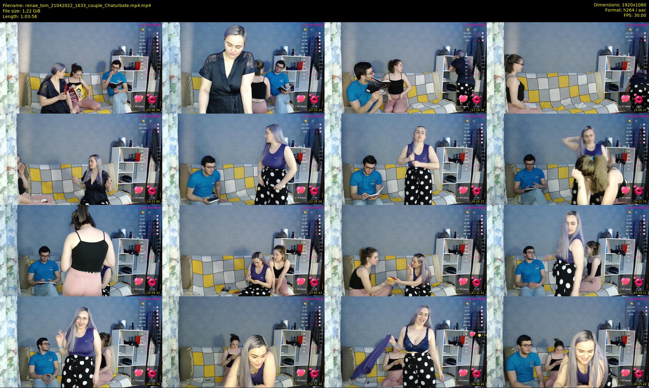 renae_tom — 64 minute Chaturbate couple cam show recording, 1080p, Apr 21, 2022