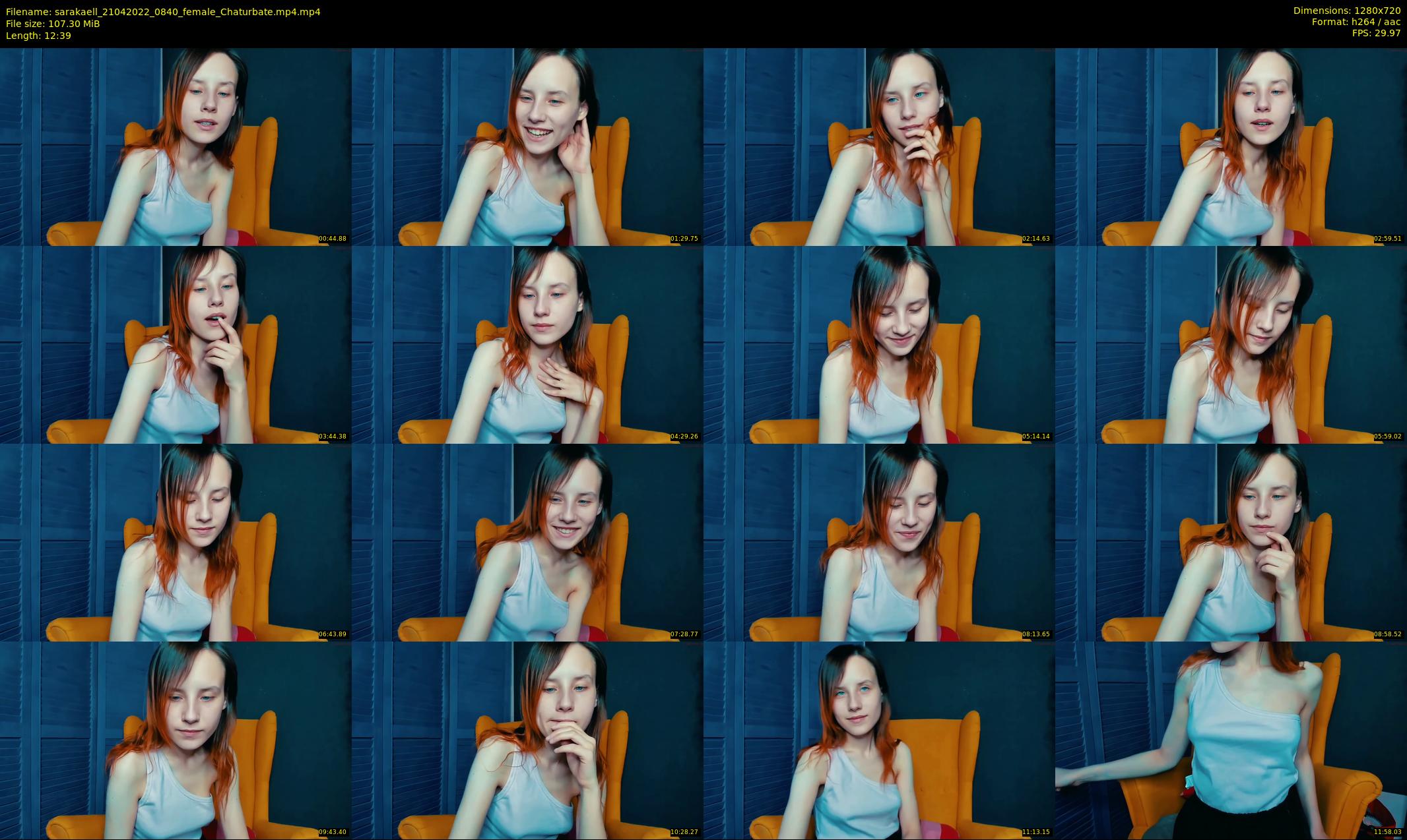 sarakaell — 13 minute Chaturbate female cam show recording, 720p, Apr 21, 2022