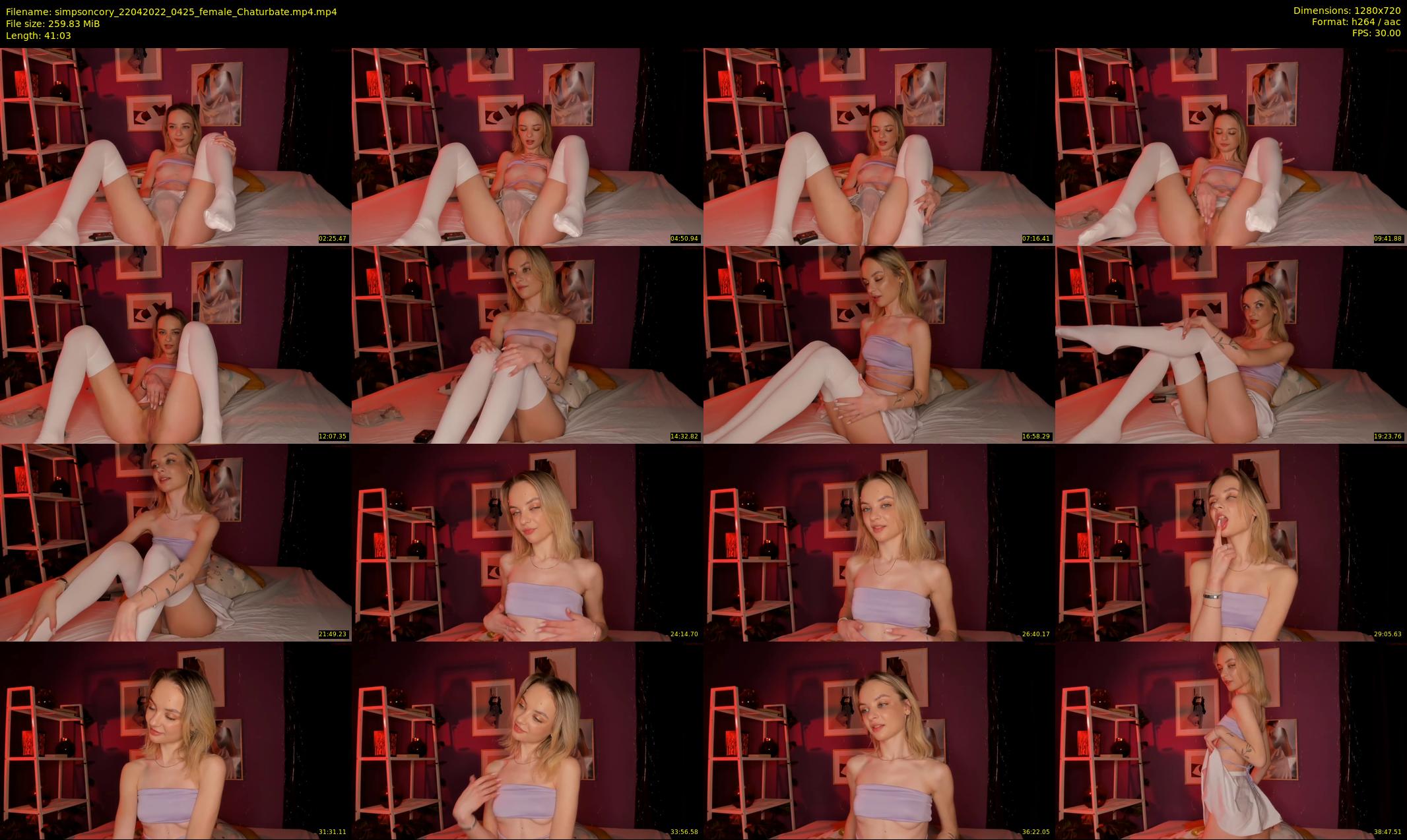 simpsoncory — 42 minute Chaturbate female cam show recording, 720p, Apr 22, 2022