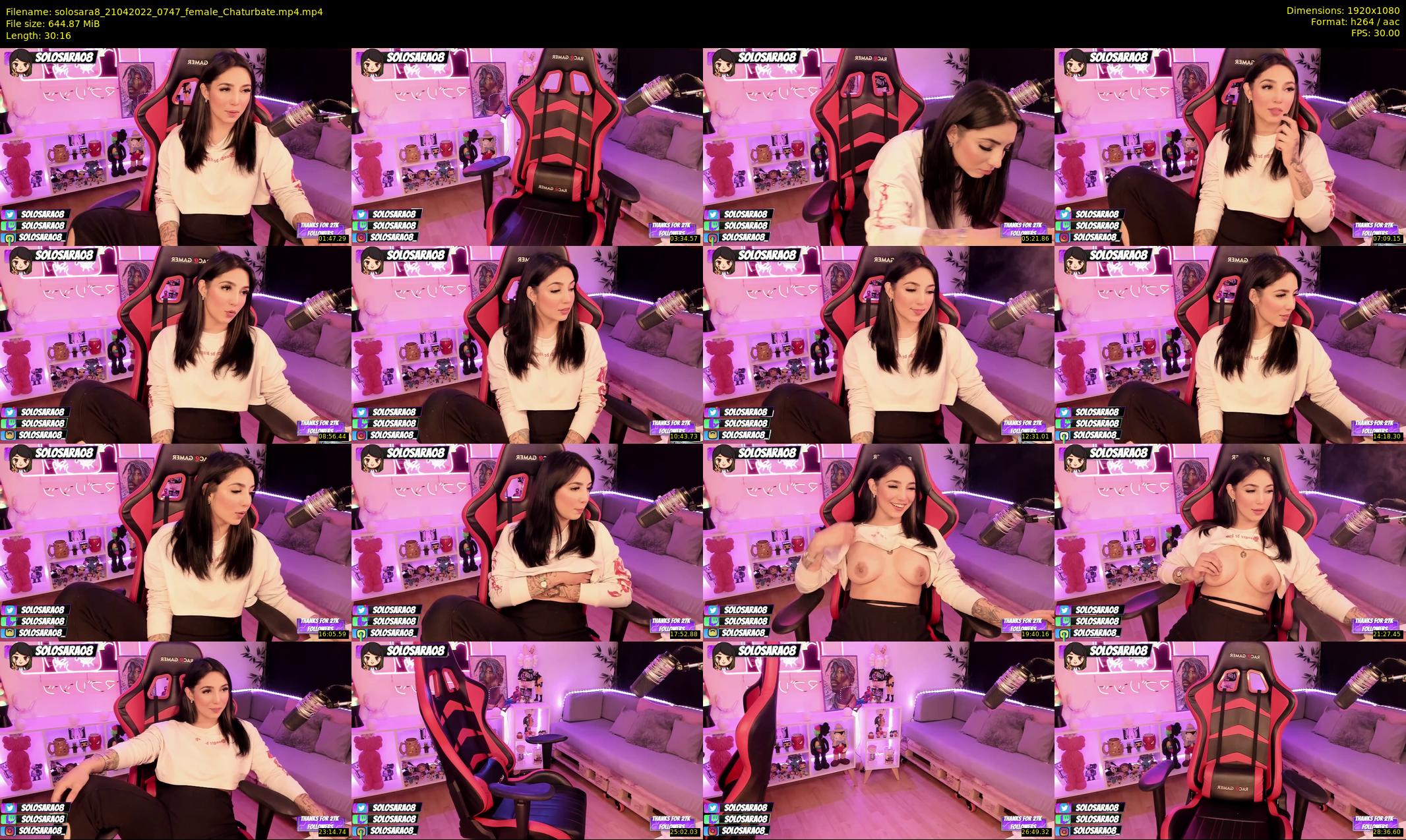 solosara8 — 31 minute Chaturbate female cam show recording, 1080p, Apr 21, 2022