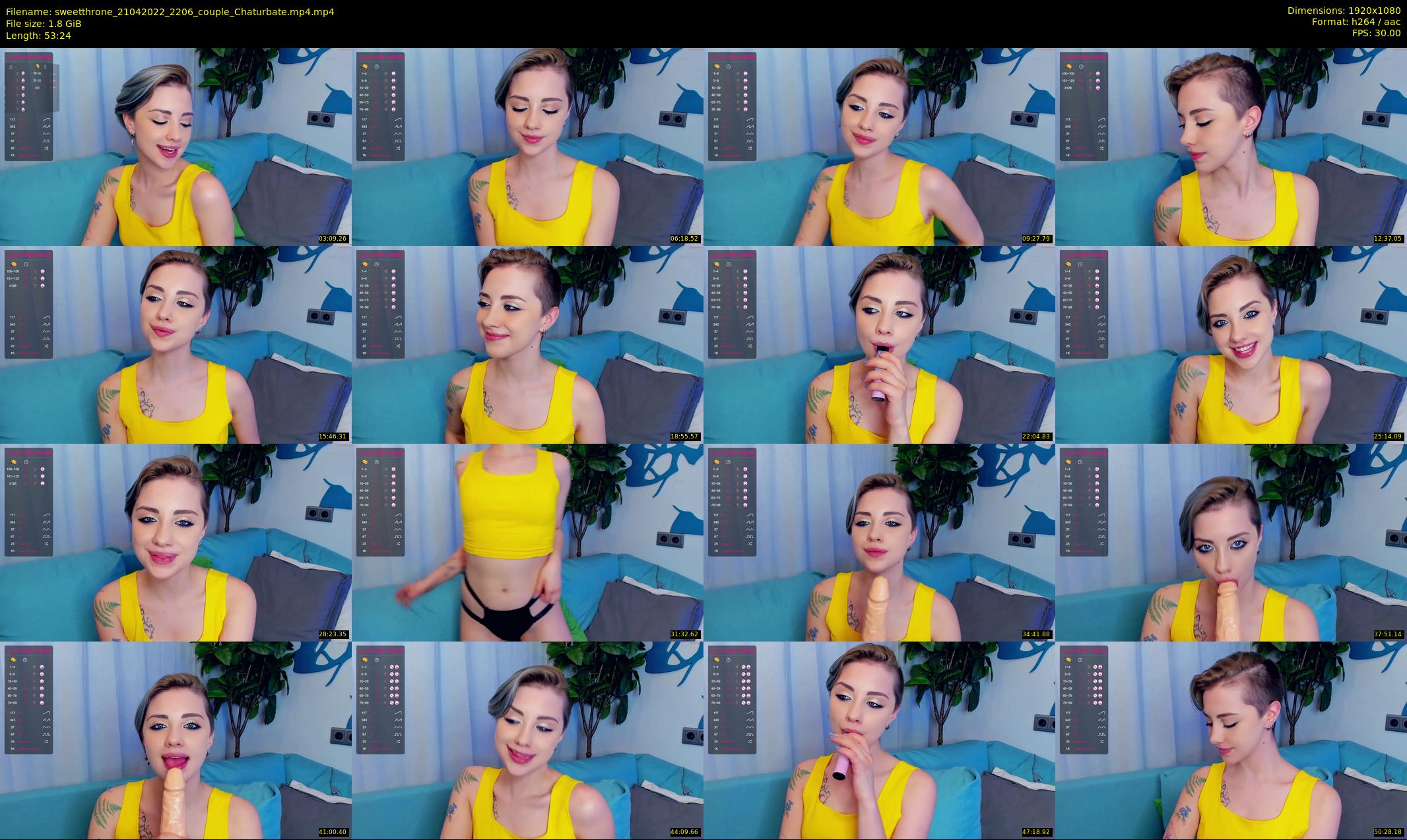 sweetthrone — 54 minute Chaturbate couple cam show recording, 1080p, Apr 21, 2022