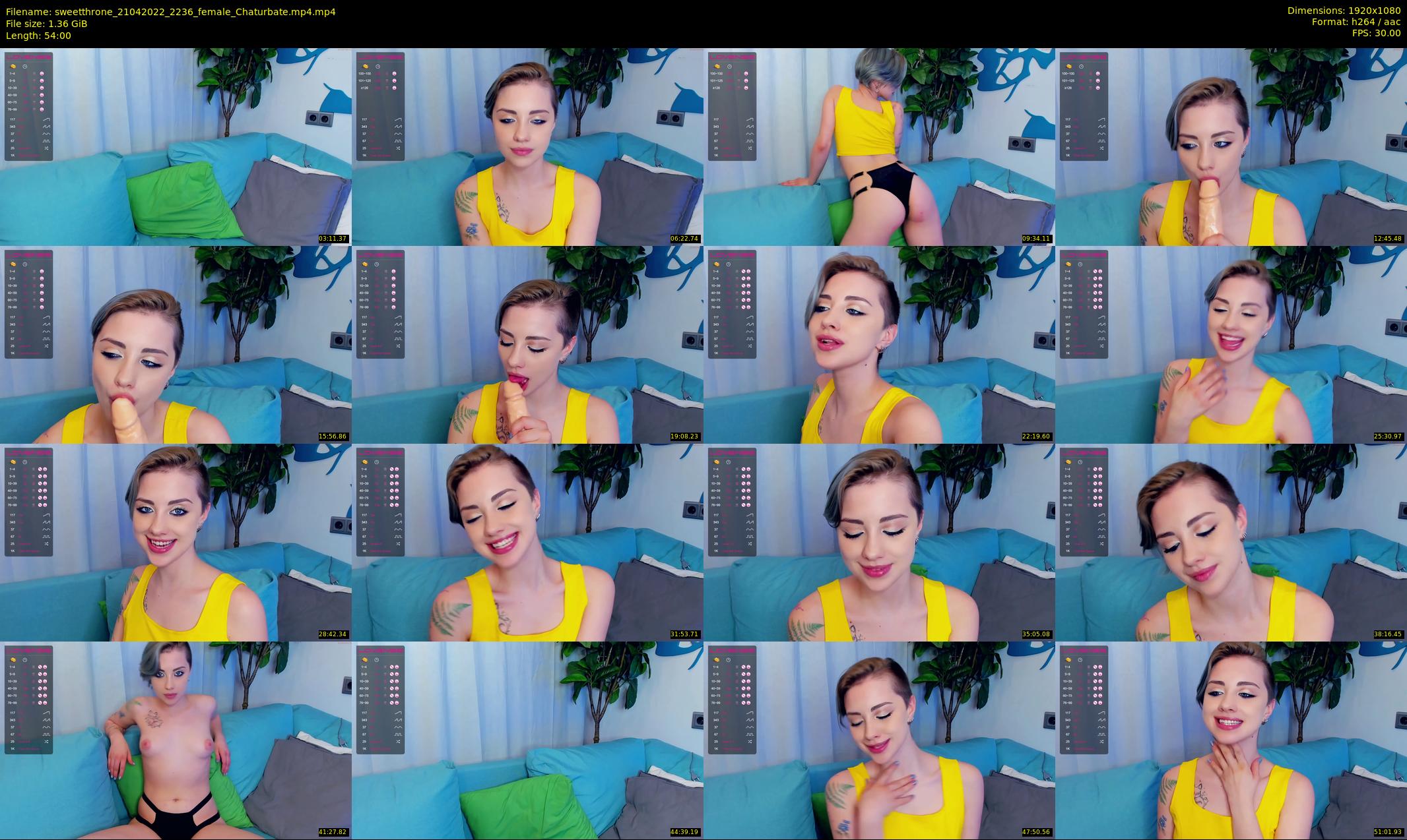 sweetthrone — 54 minute Chaturbate couple cam show recording, 1080p, Apr 21, 2022