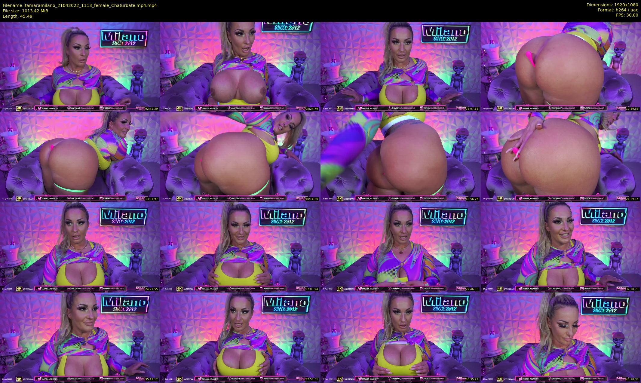 tamaramilano — 46 minute Chaturbate female cam show recording, 1080p, Apr 21, 2022