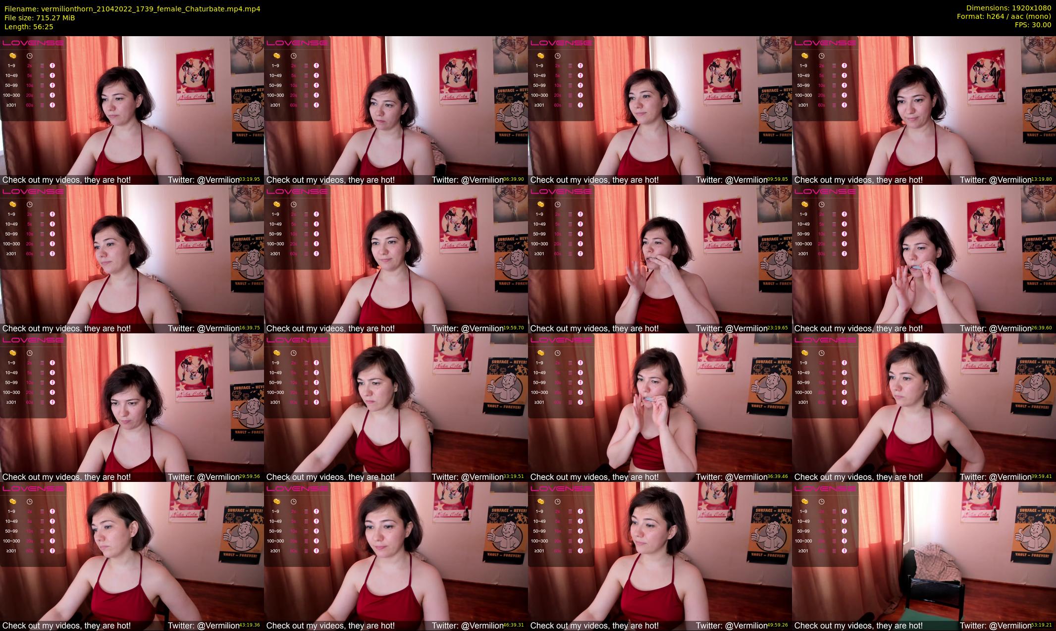 vermilionthorn — 57 minute Chaturbate female cam show recording, 1080p, Apr 21, 2022