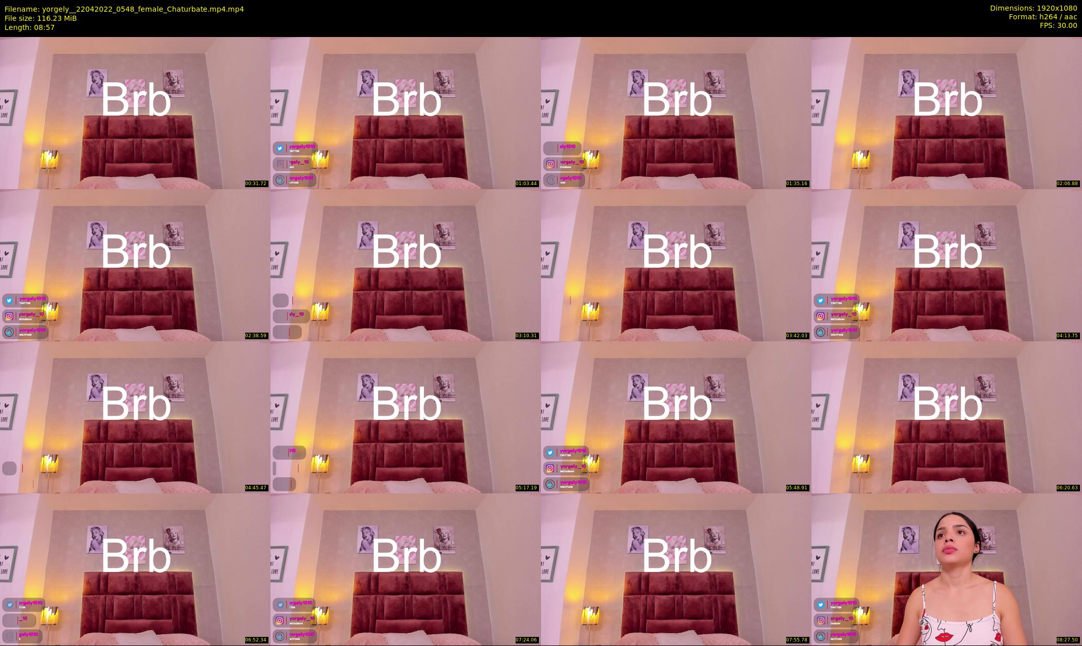 yorgely_ — 9 minute Chaturbate female cam show recording, 1080p, Apr 22, 2022