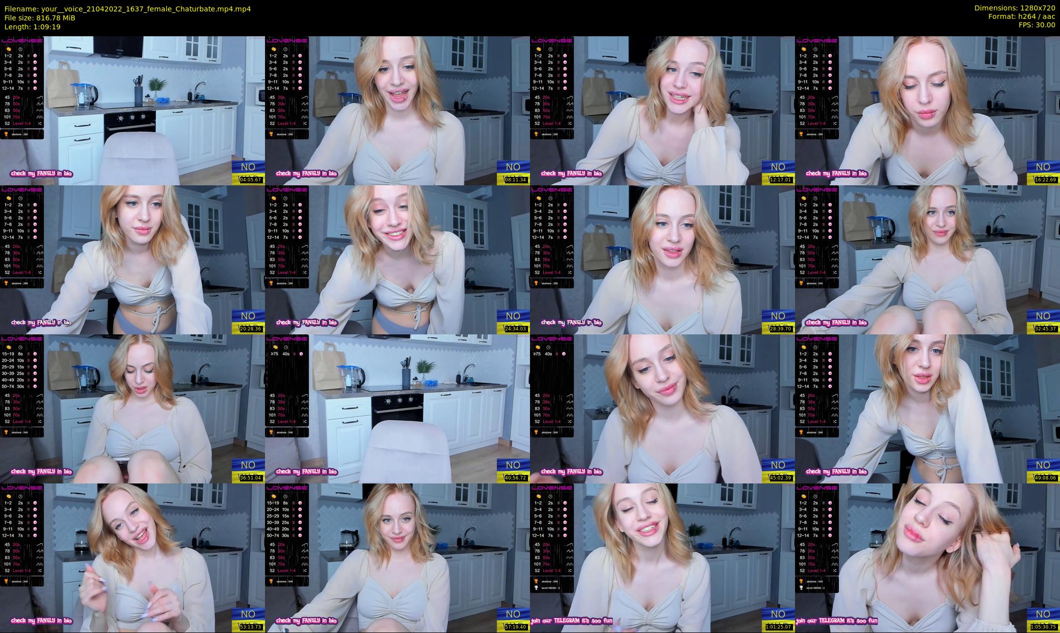 your__voice — 70 minute Chaturbate female cam show recording, 720p, Apr 21, 2022