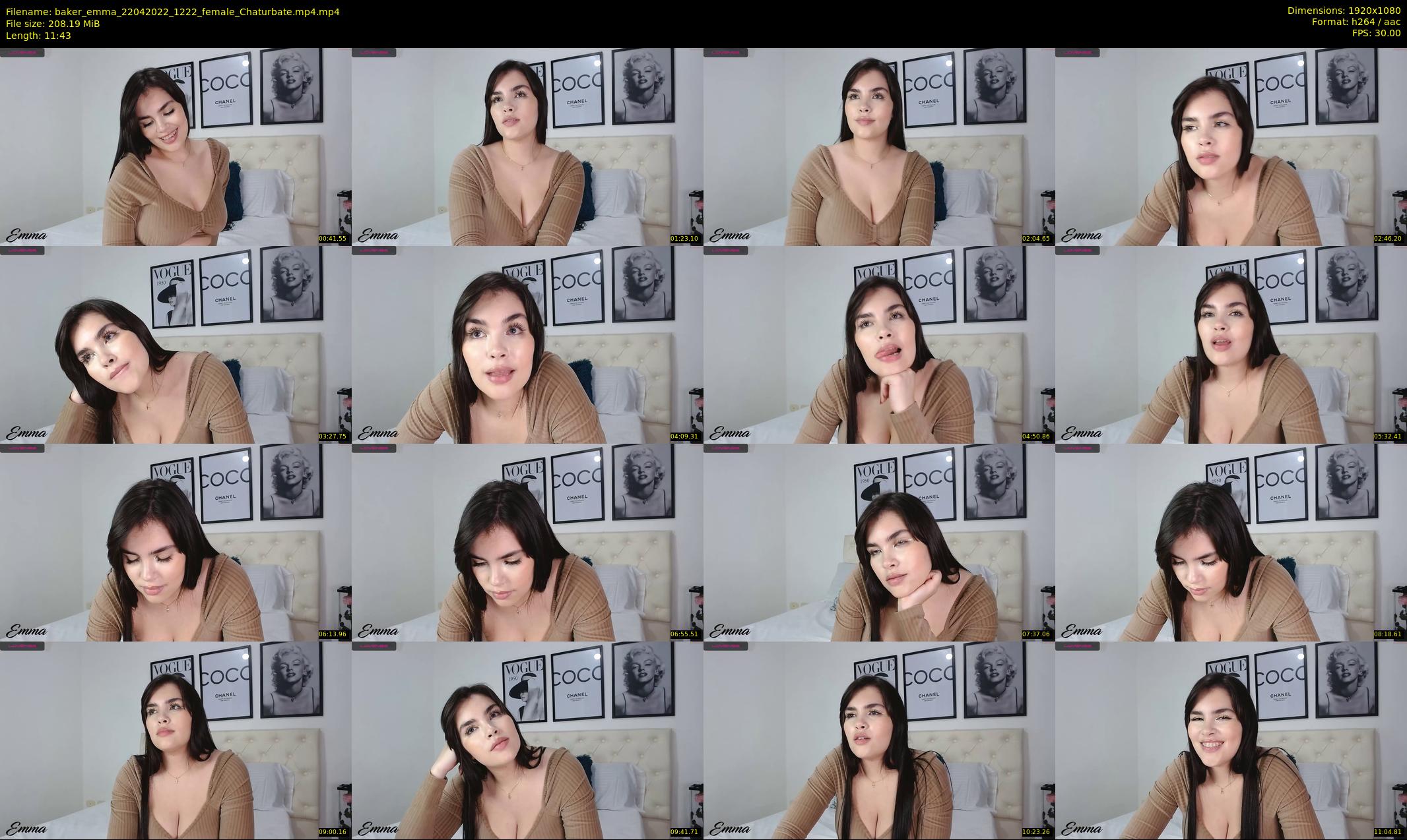 baker_emma — 12 minute Chaturbate female cam show recording, 1080p, Apr 22, 2022