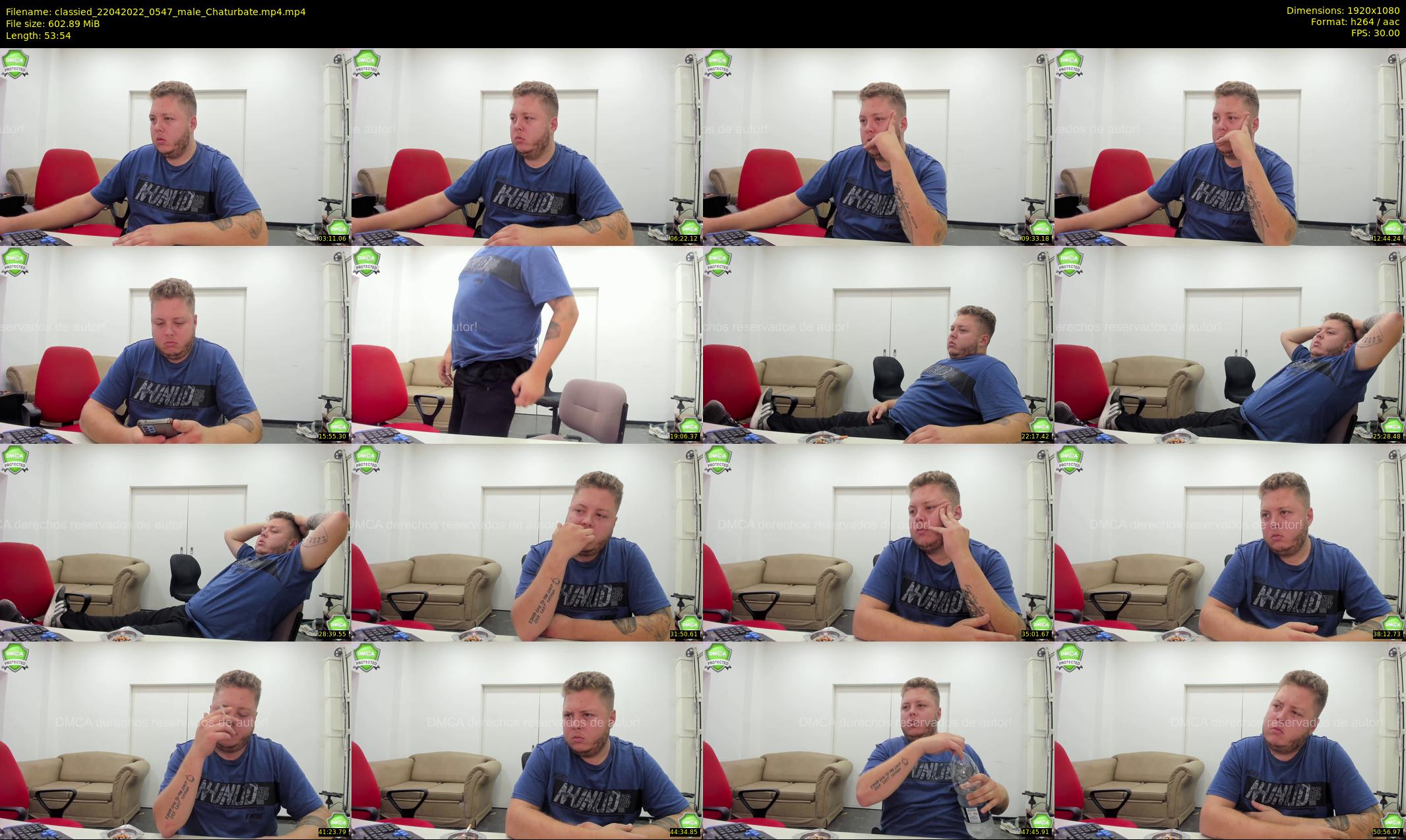 classied — 54 minute Chaturbate male cam show recording, 1080p, Apr 22, 2022