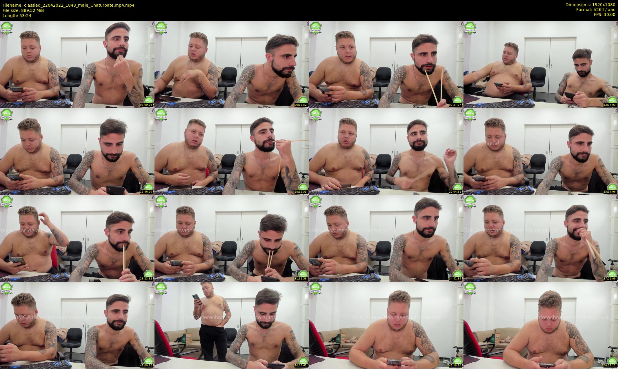classied — 54 minute Chaturbate male cam show recording, 1080p, Apr 22, 2022