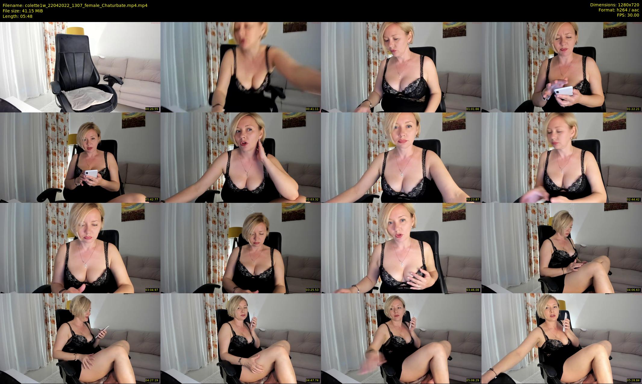 colette1w — 6 minute Chaturbate female cam show recording, 720p, Apr 22, 2022