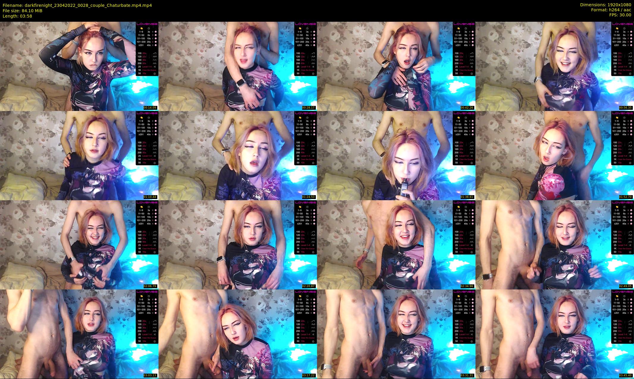 darkfirenight — 4 minute Chaturbate couple cam show recording, 1080p, Apr 23, 2022