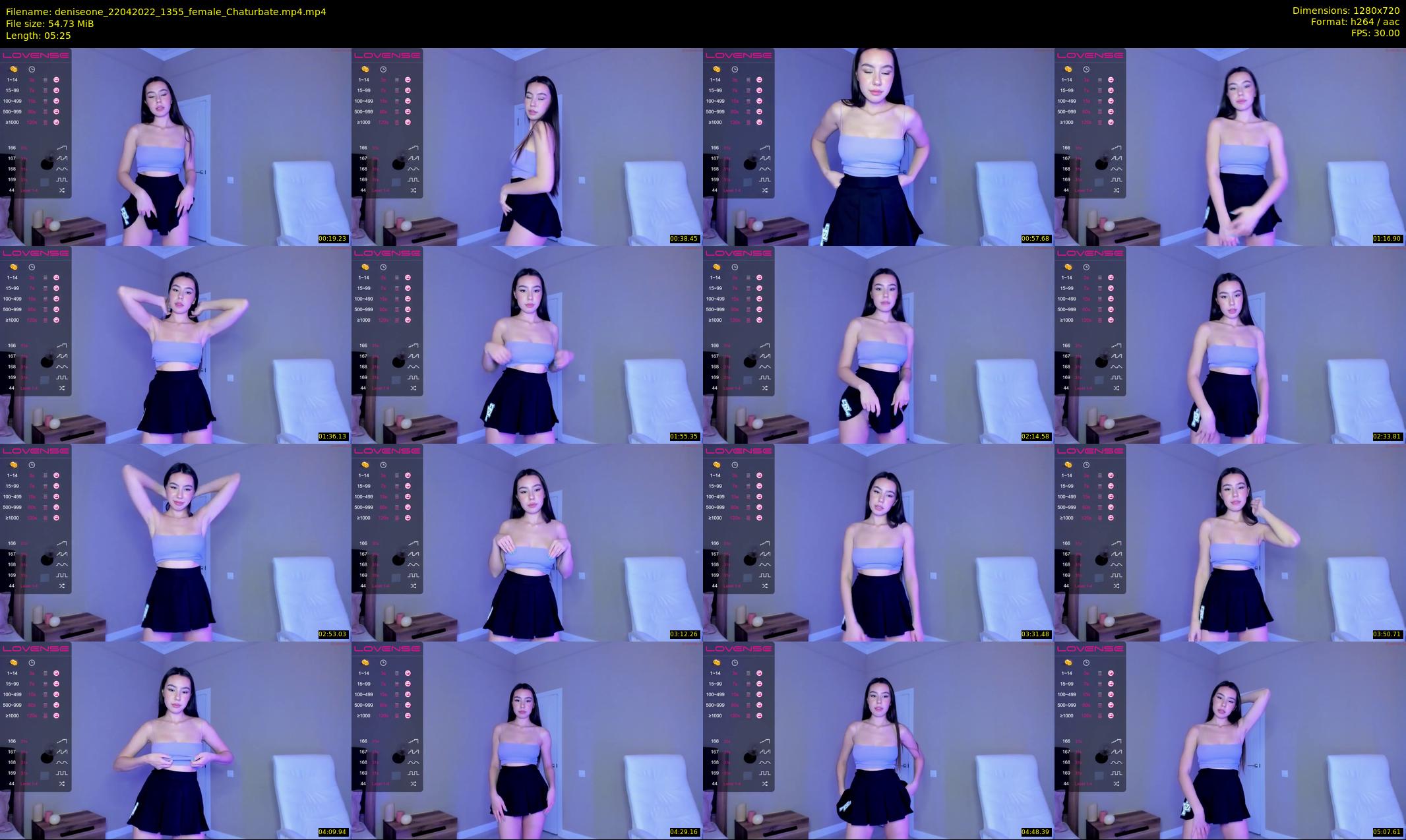 deniseone — 6 minute Chaturbate female cam show recording, 720p, Apr 22, 2022