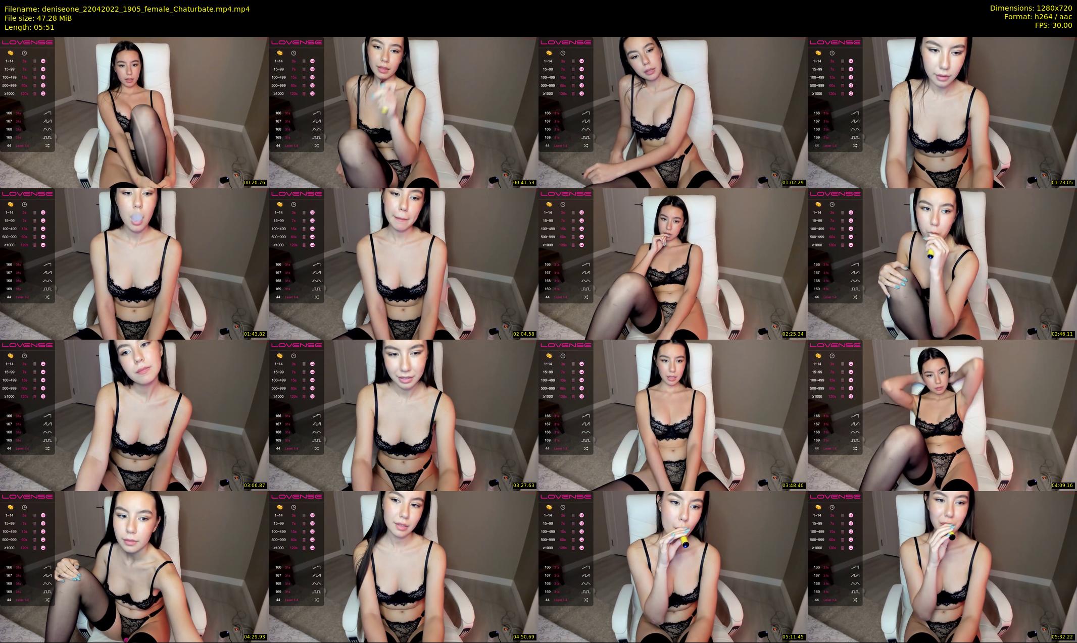 deniseone — 6 minute Chaturbate female cam show recording, 720p, Apr 22, 2022