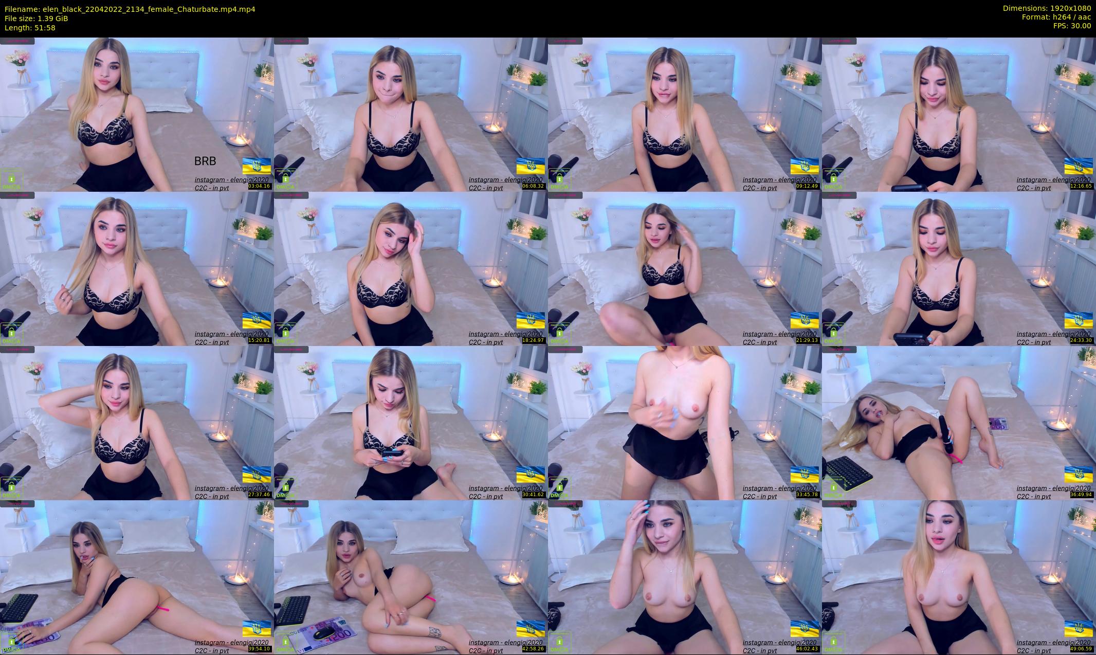 elen_black — 52 minute Chaturbate female cam show recording, 1080p, Apr 22, 2022