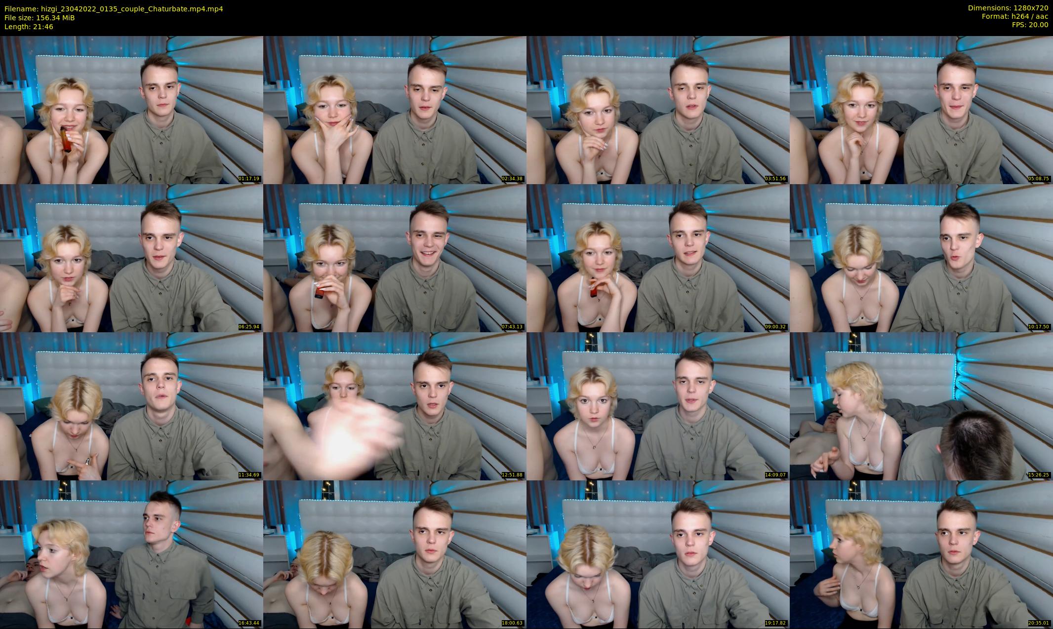 hizgi — 22 minute Chaturbate couple cam show recording, 720p, Apr 23, 2022