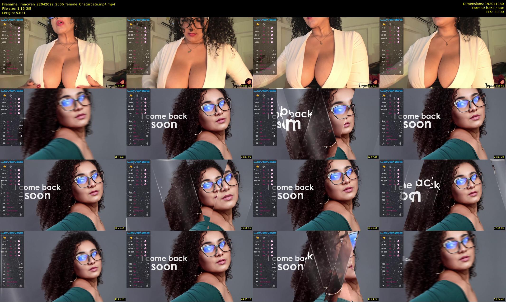 imacwen — 54 minute Chaturbate female cam show recording, 1080p, Apr 22, 2022