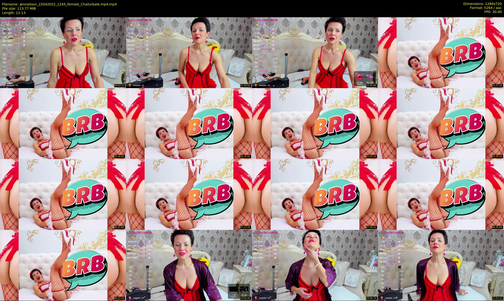 jennalison — 13 minute Chaturbate female cam show recording, 720p, Apr 22, 2022