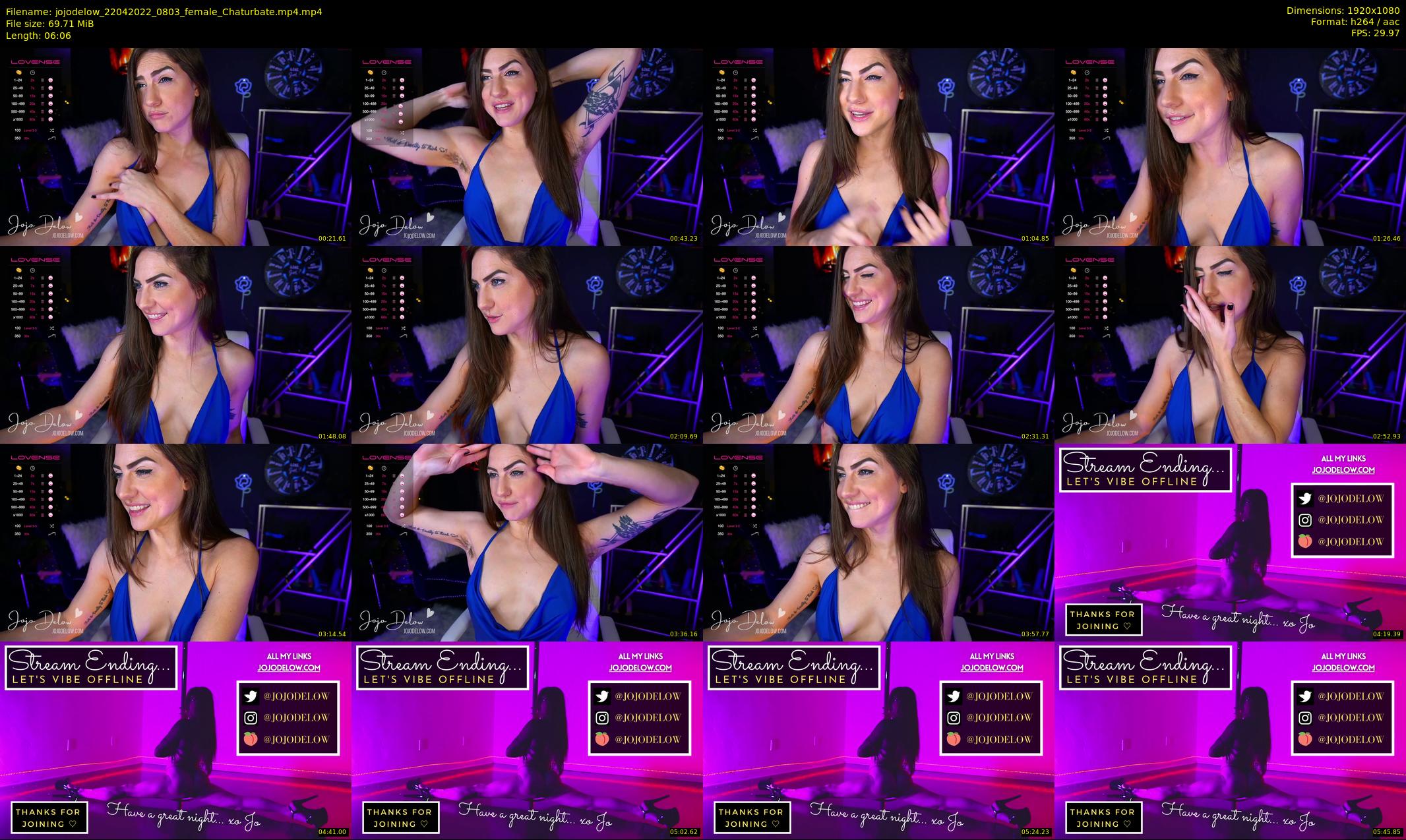 jojodelow — 7 minute Chaturbate female cam show recording, 1080p, Apr 22, 2022